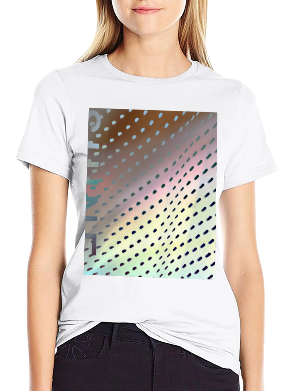 Abstract Dotted Pattern Graphic T-Shirt
