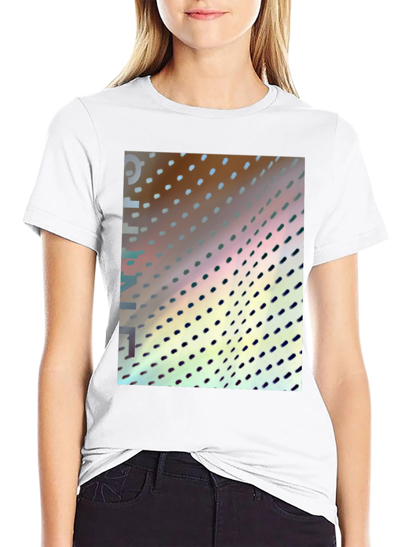 Abstract Dotted Pattern Graphic T-Shirt