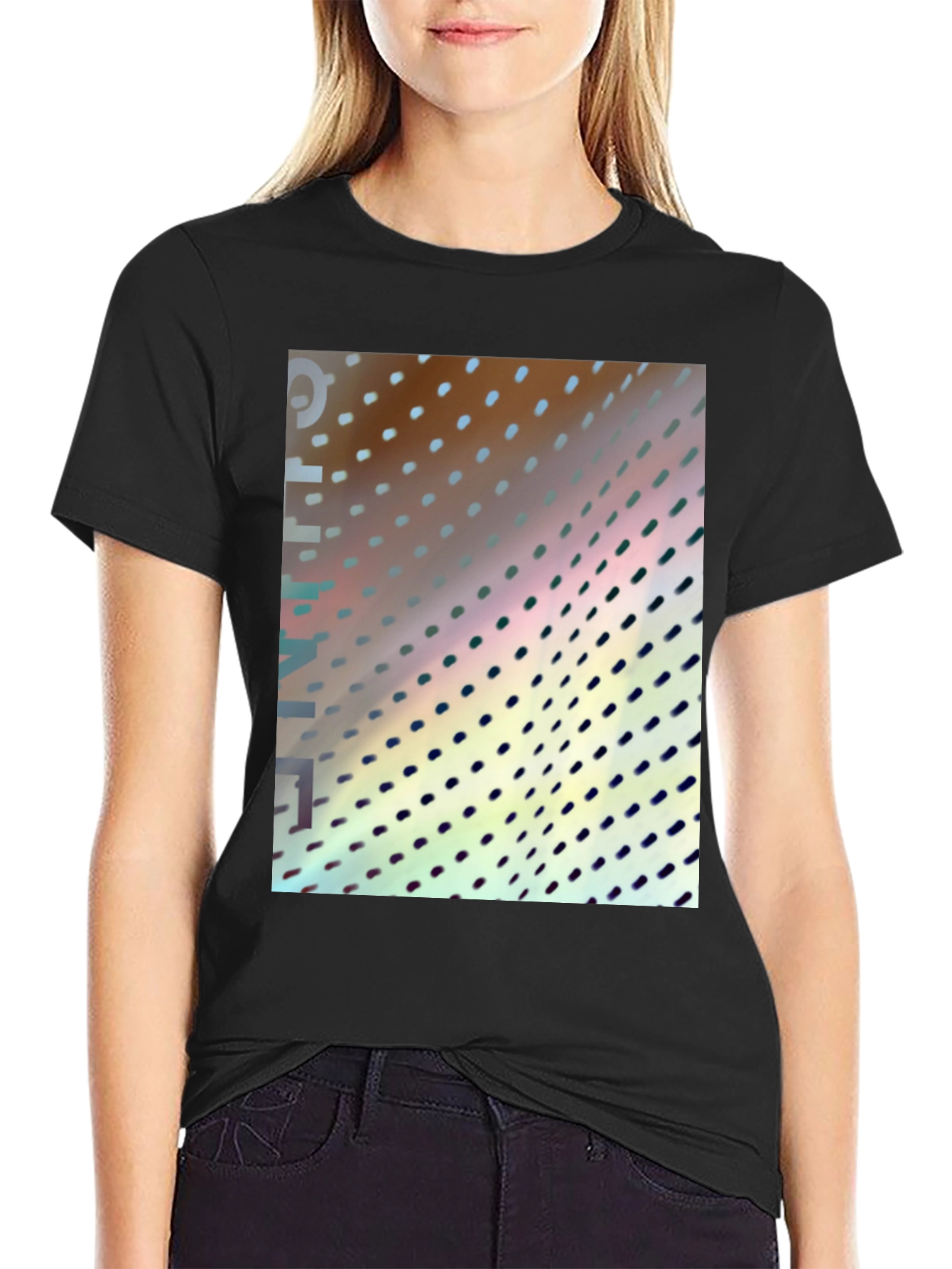 Abstract Dotted Pattern Graphic T-Shirt