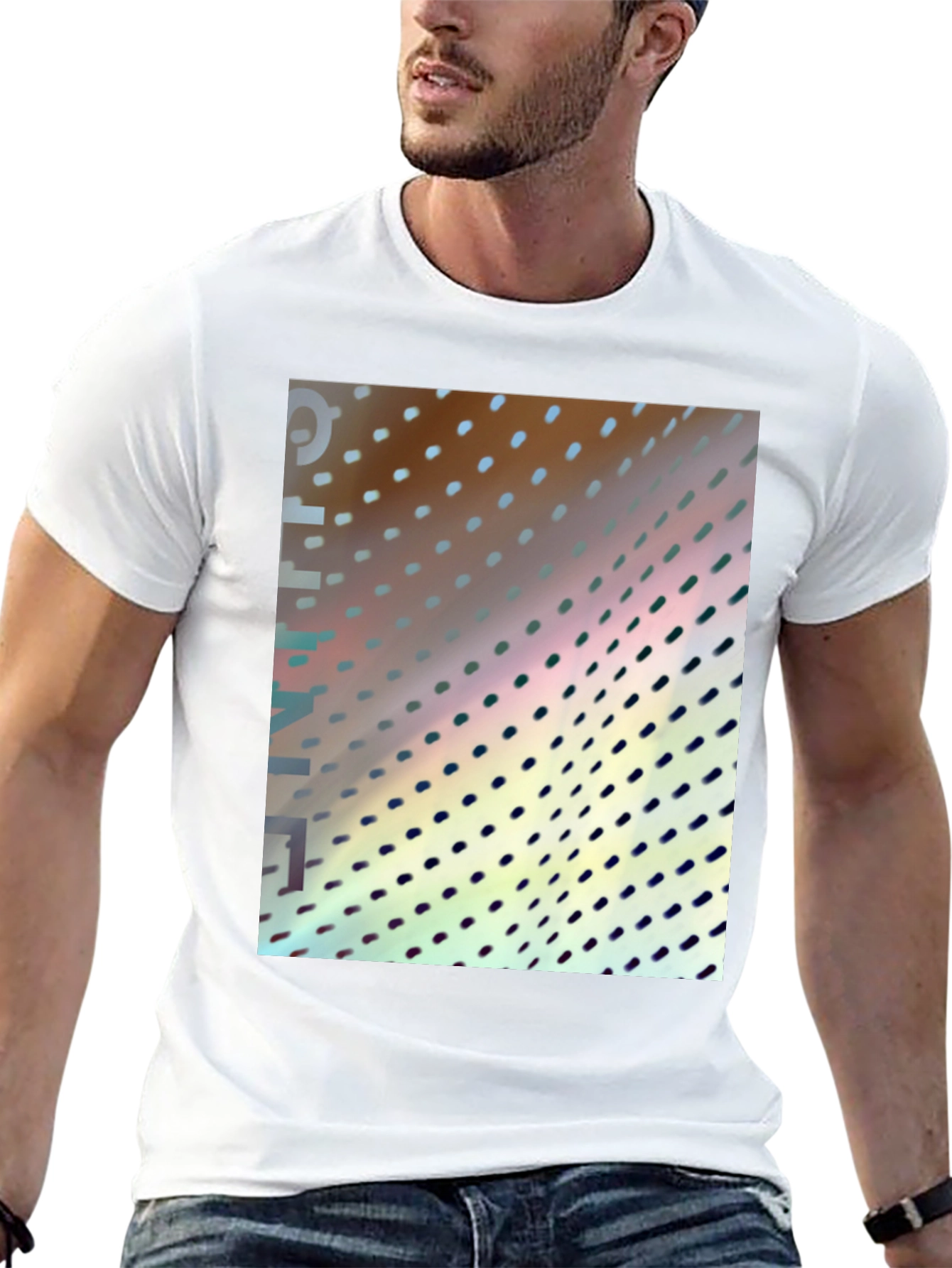 Abstract Dotted Pattern Graphic T-Shirt