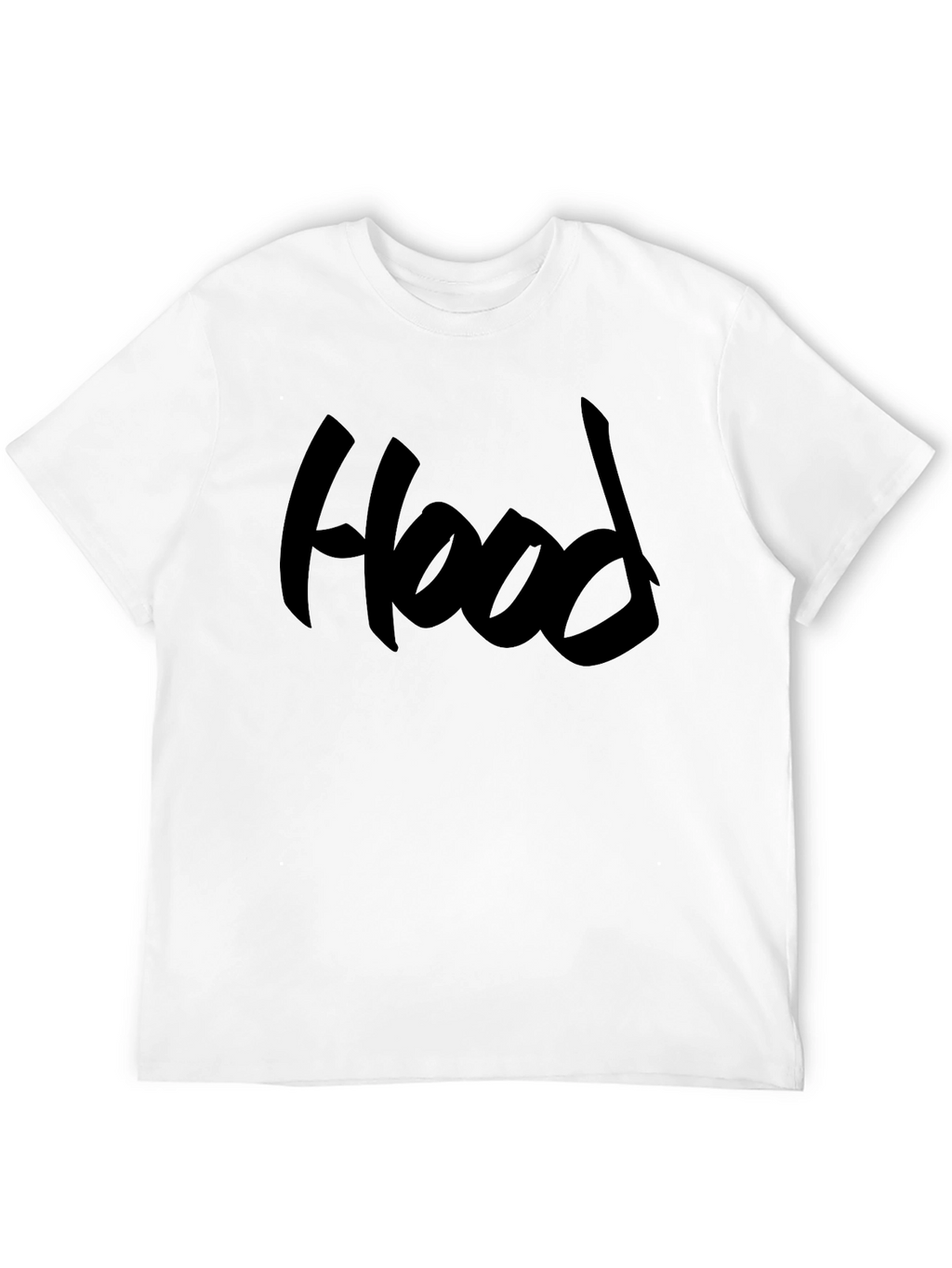 Black Hood Graphic Tee Casual Comfort Fit
