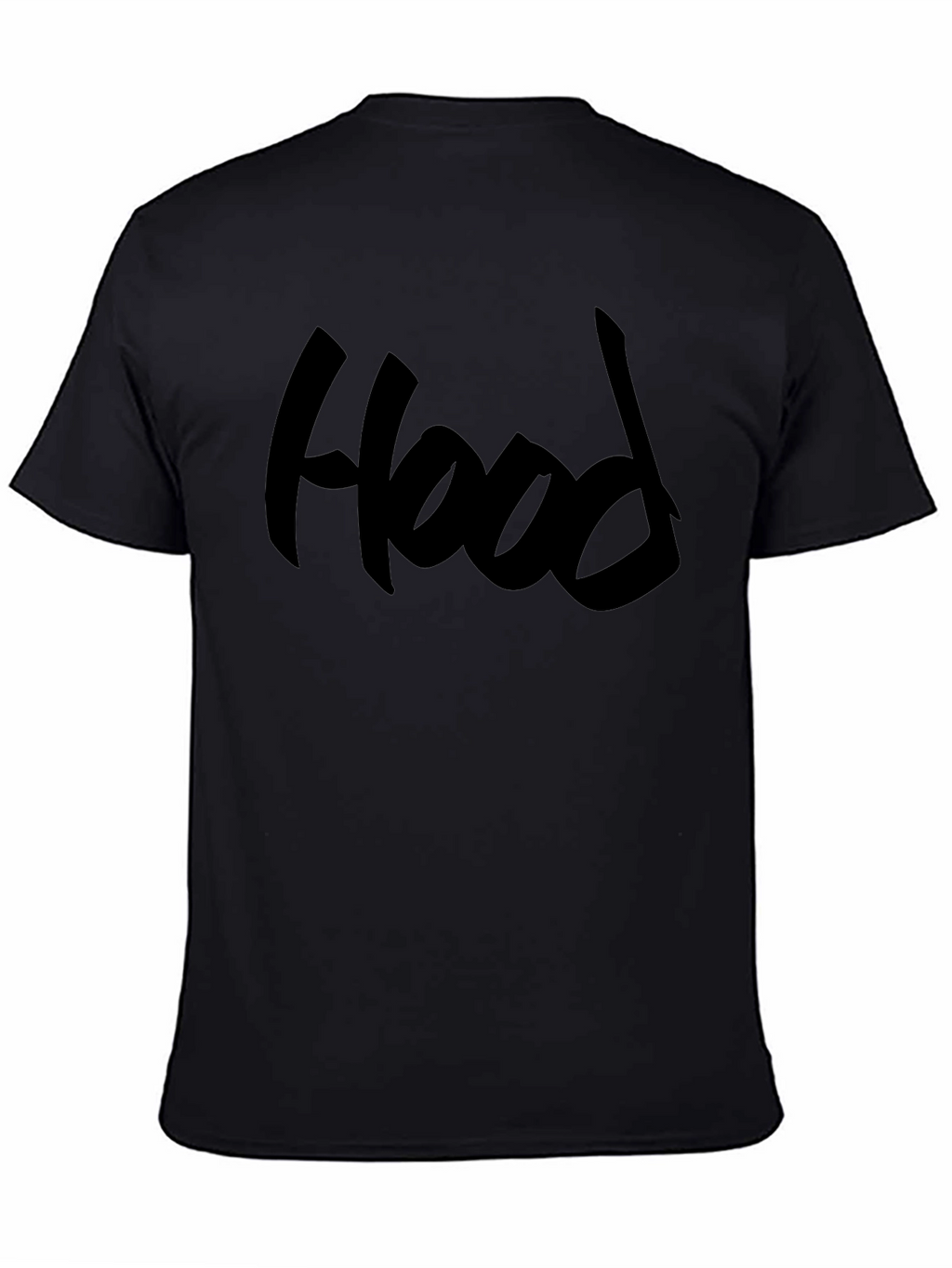 Black Hood Graphic Tee Casual Comfort Fit