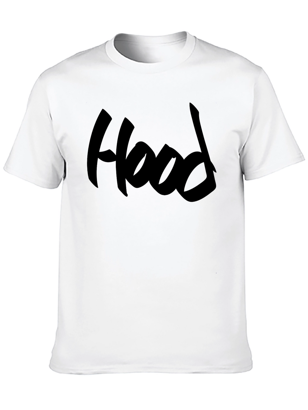Black Hood Graphic Tee Casual Comfort Fit
