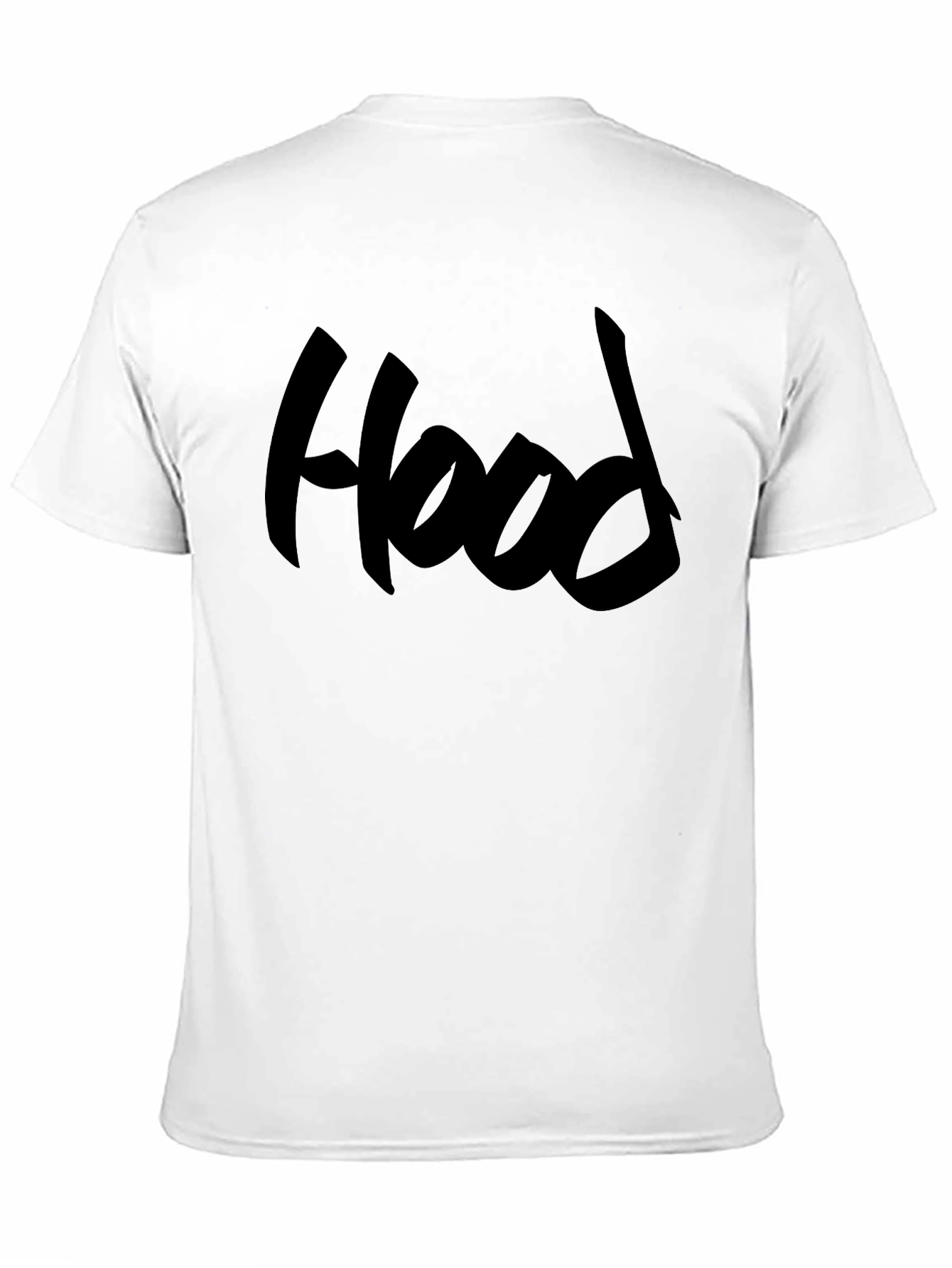 Black Hood Graphic Tee Casual Comfort Fit