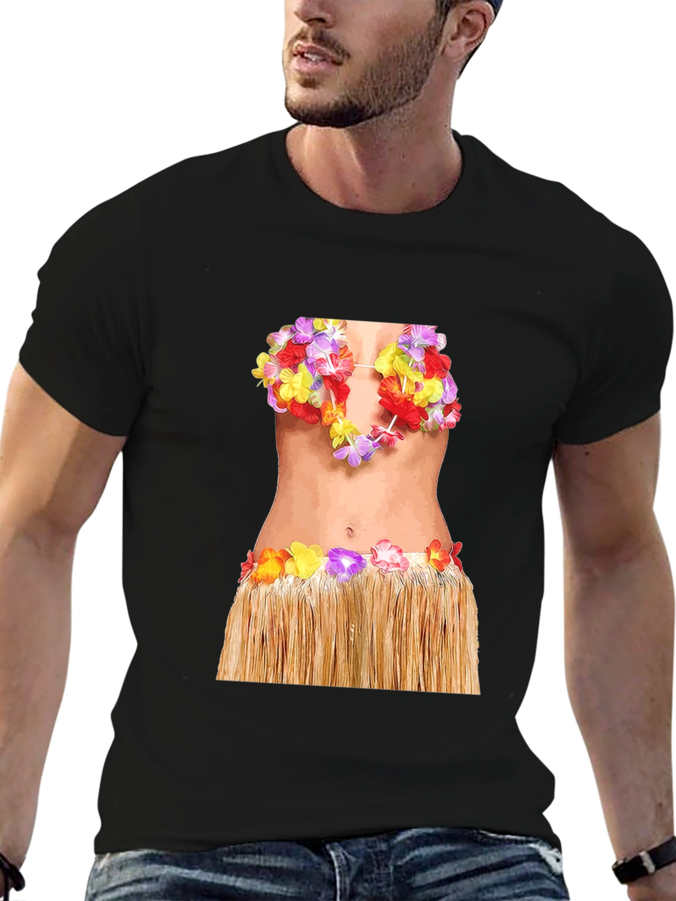 Hawaiian Hula Girl T-Shirt - Funny Costume Tee