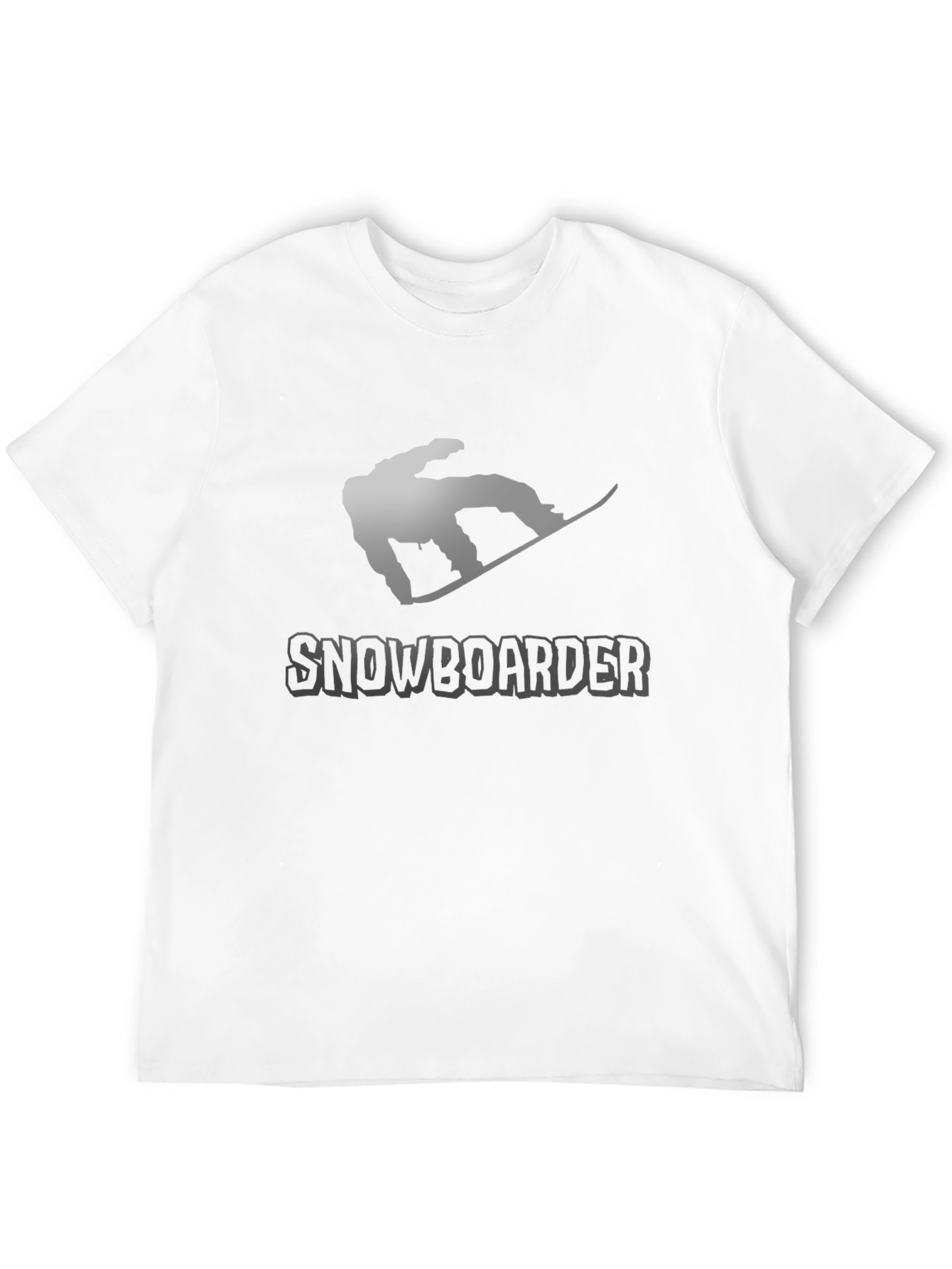 Snowboarder Graphic Tee - Black Cotton T-Shirt
