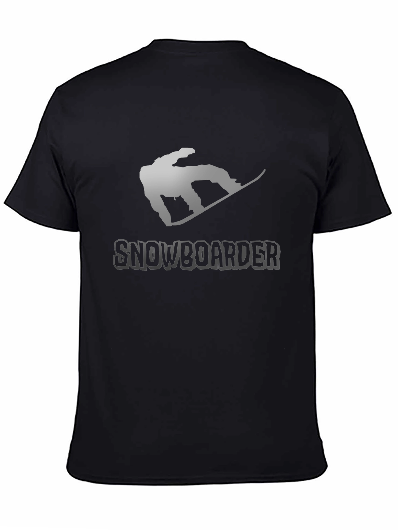Snowboarder Graphic Tee - Black Cotton T-Shirt