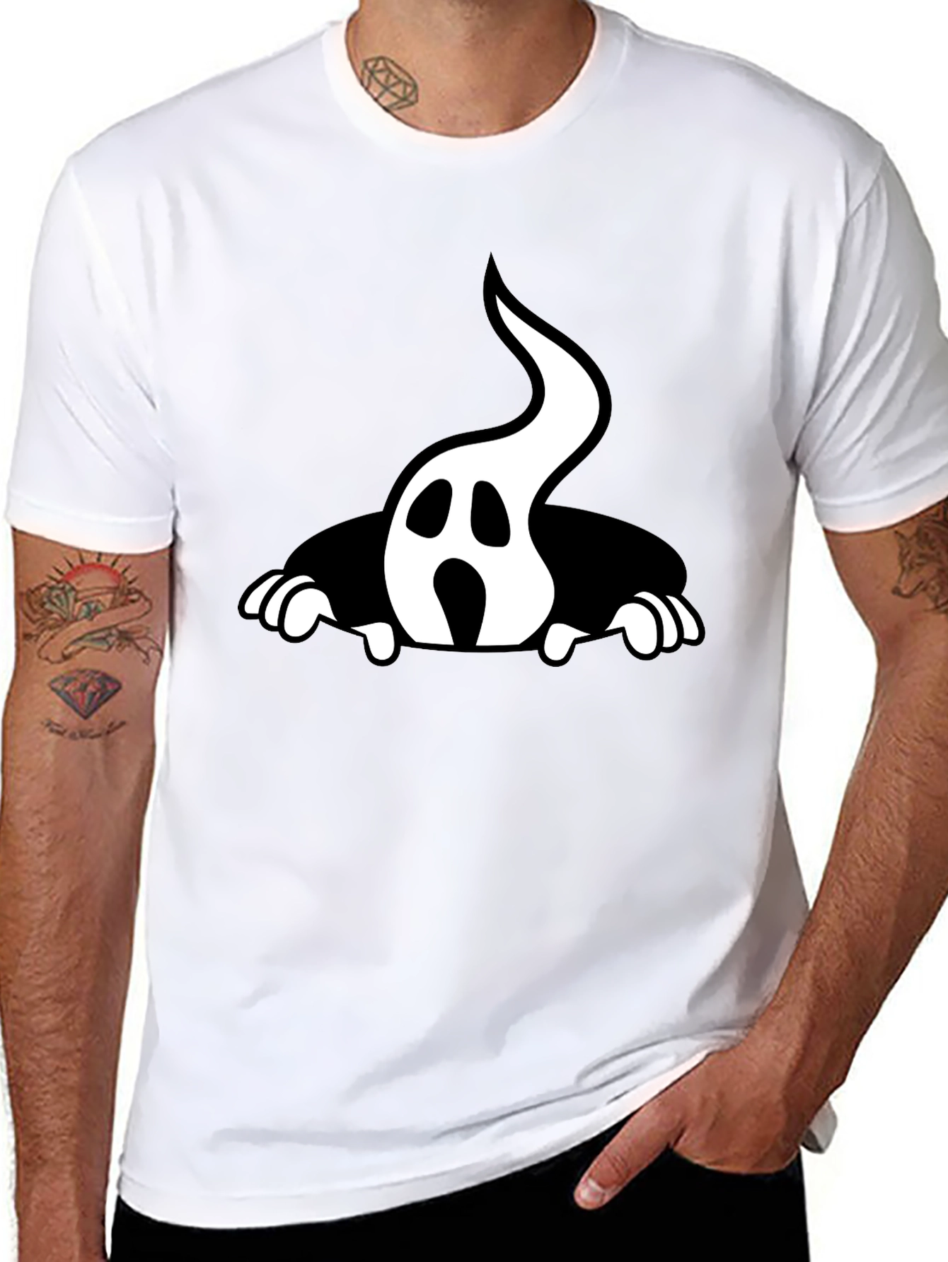 Ghost Graphic Tee - Halloween Style
