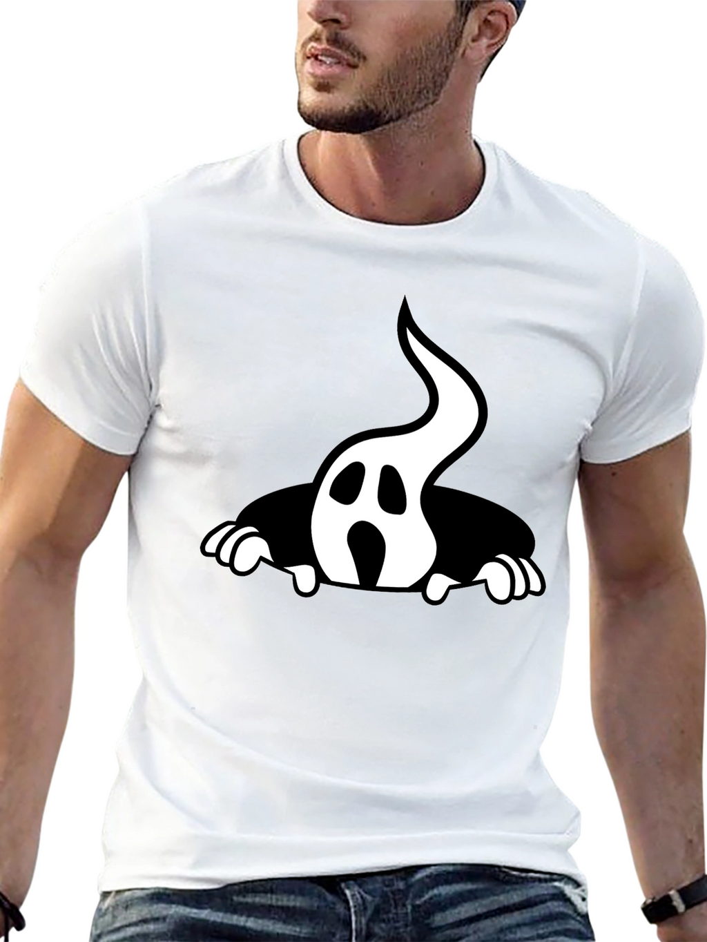 Ghost Graphic Tee - Halloween Style