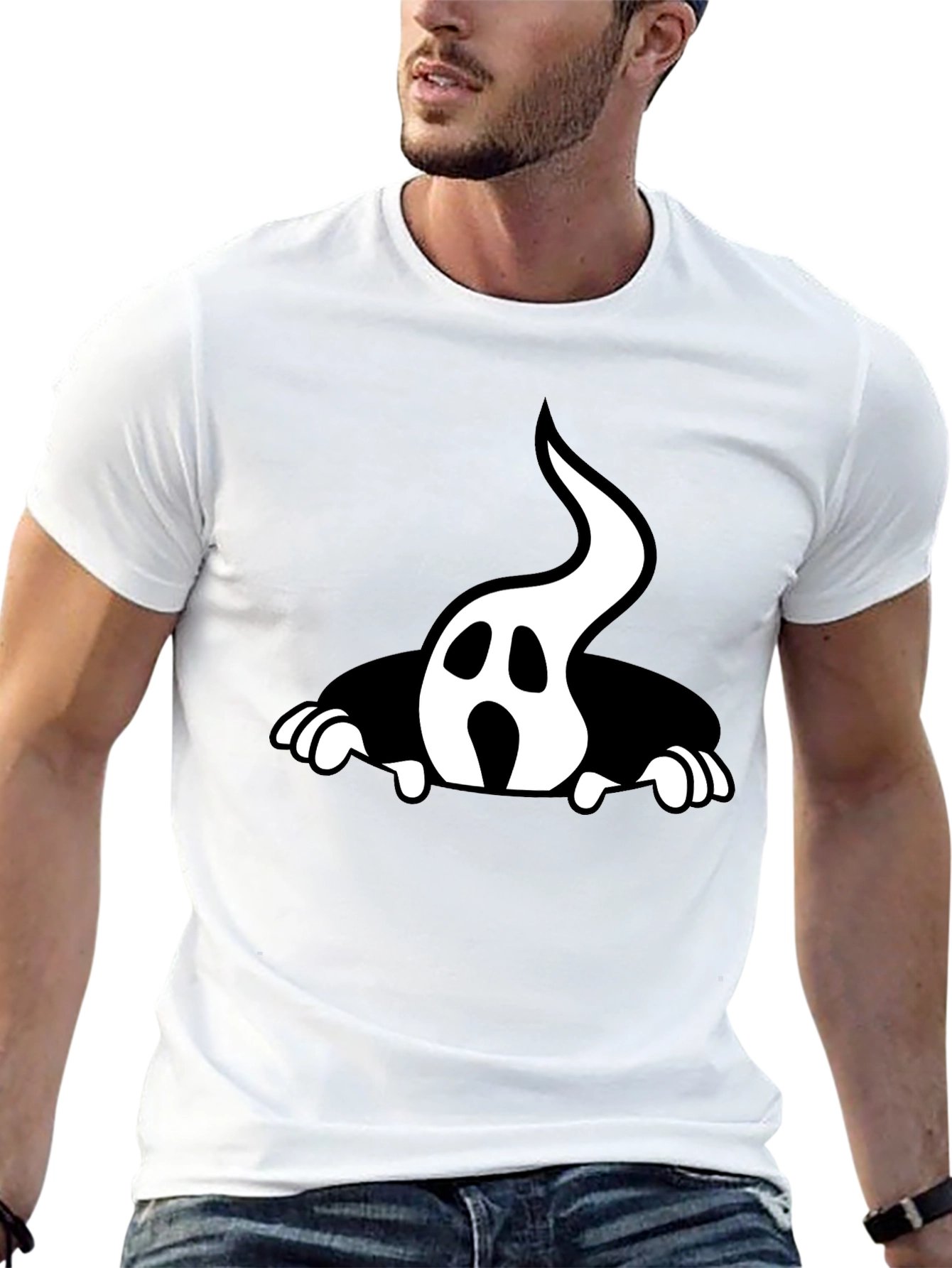 Ghost Graphic Tee - Halloween Style