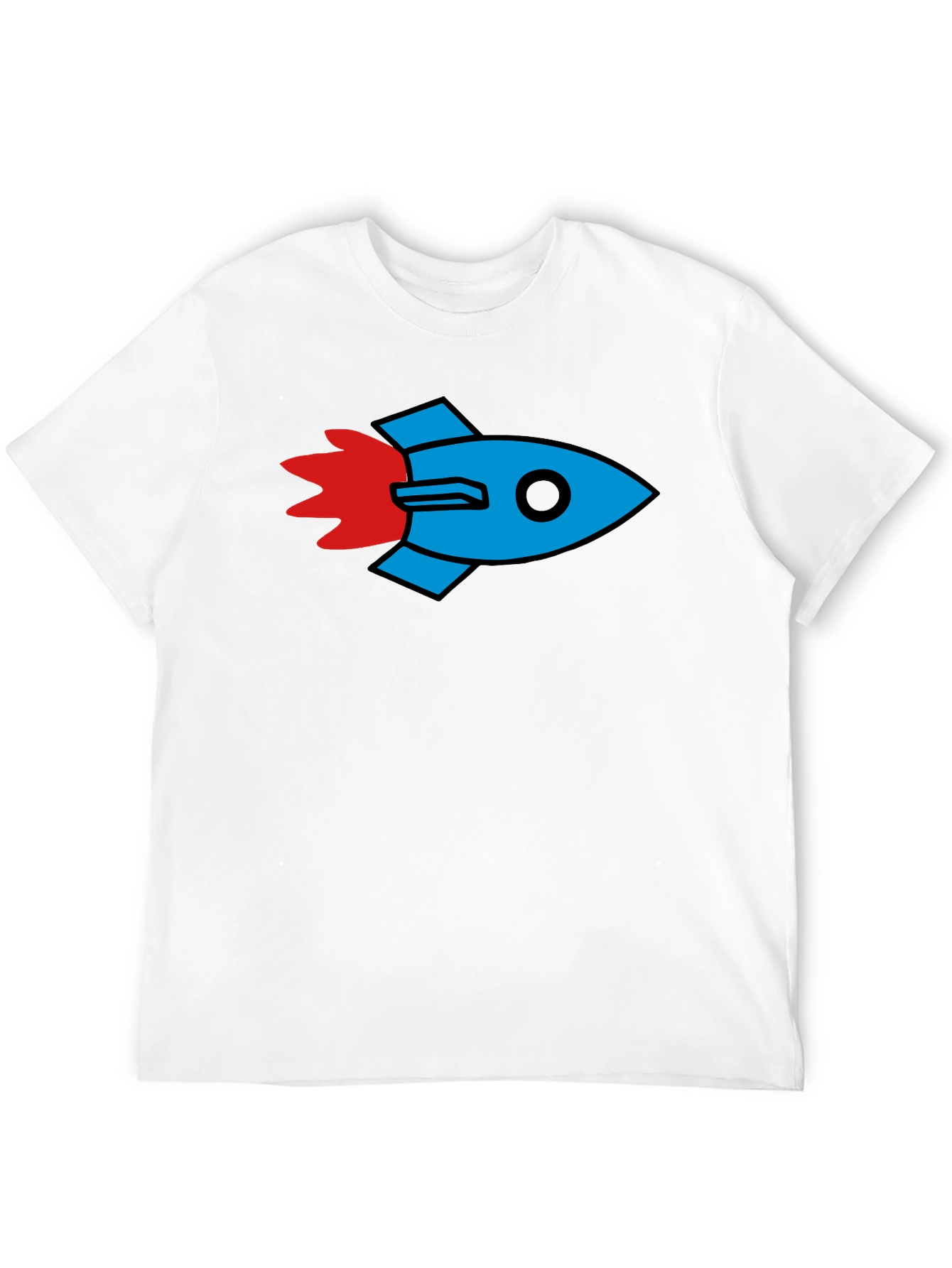 Rocket Graphic Black T-Shirt - Stylish & Unique
