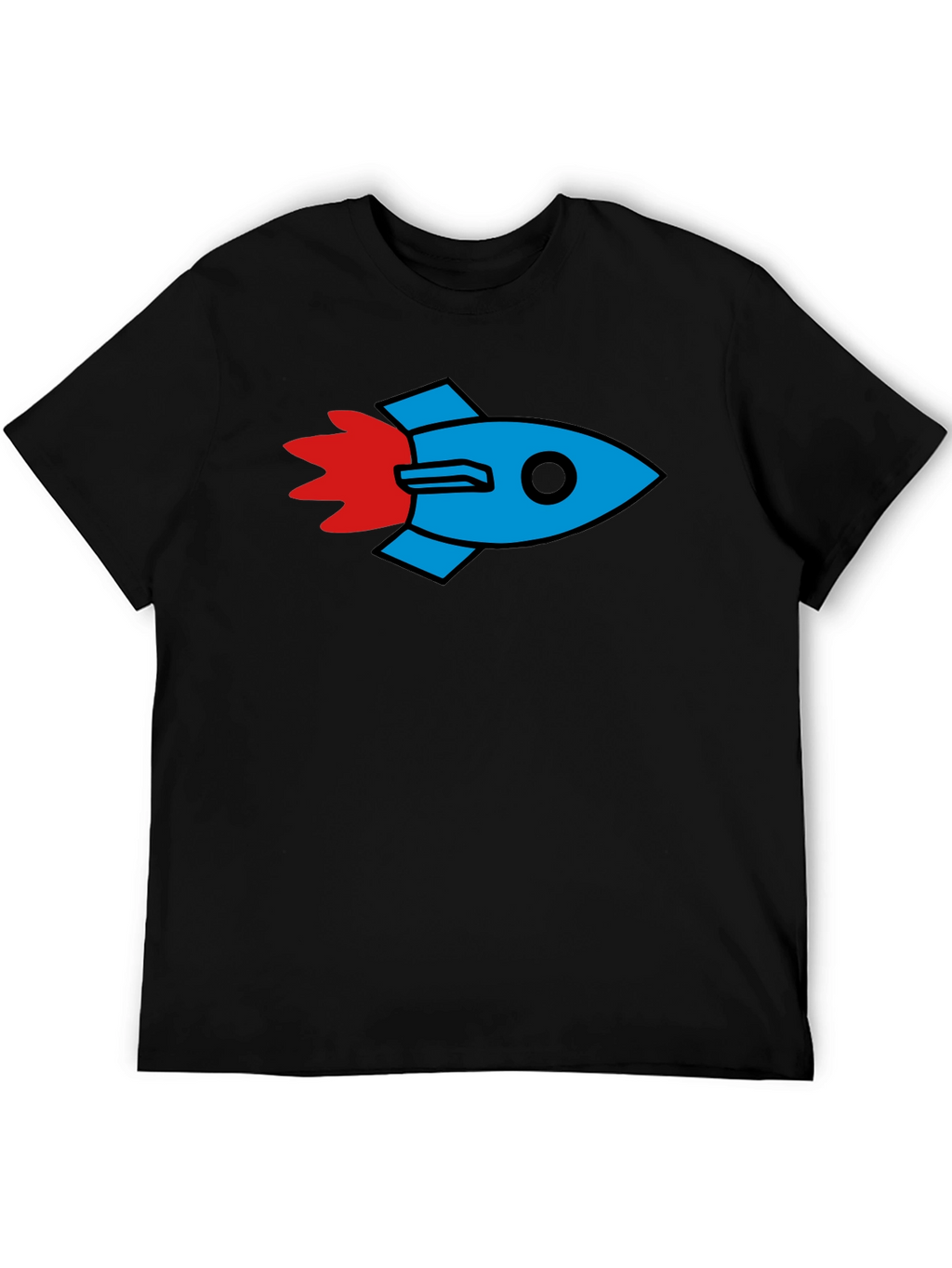 Rocket Graphic Black T-Shirt - Stylish & Unique