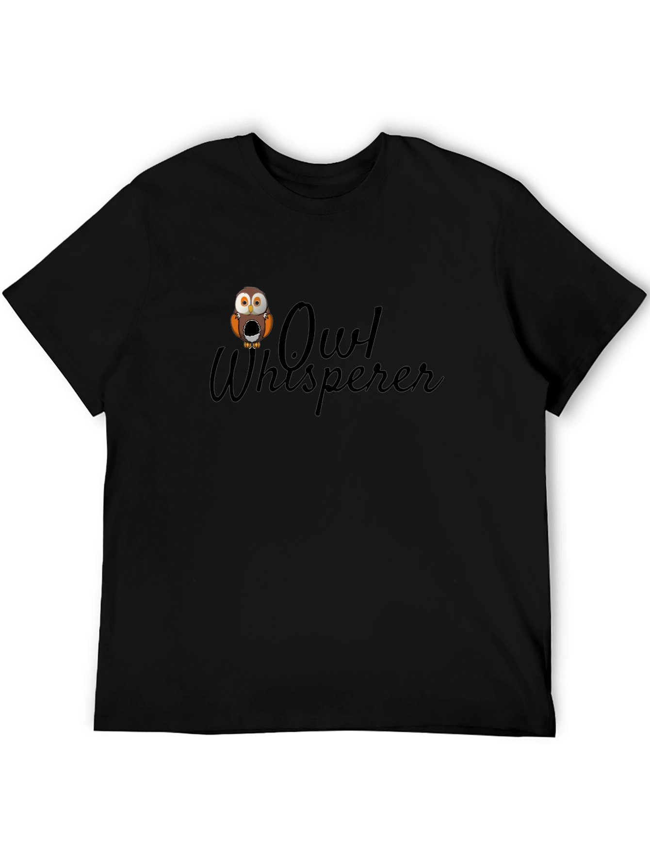Owl Whisperer Graphic T-Shirt - Black