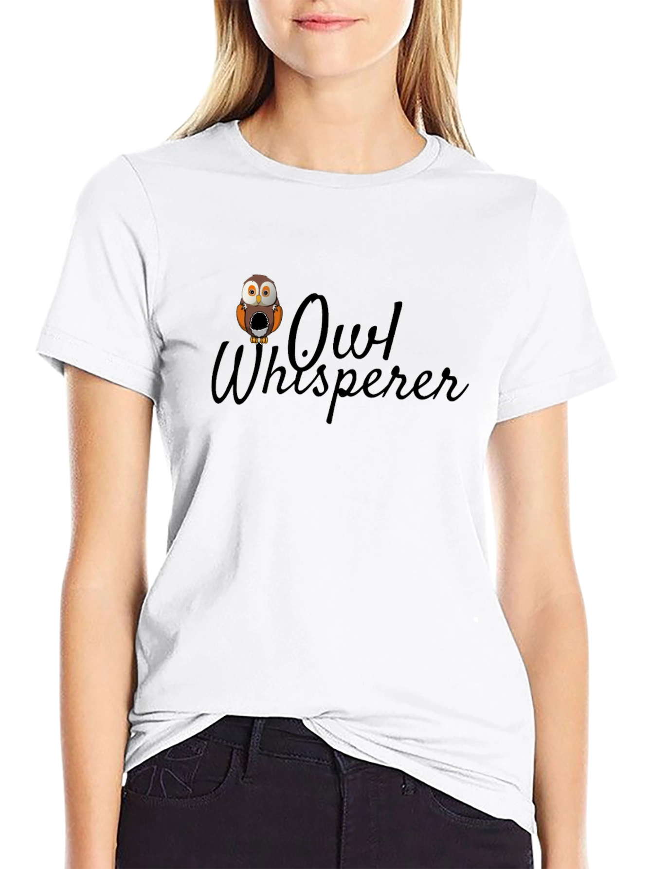 Owl Whisperer Graphic T-Shirt - Black
