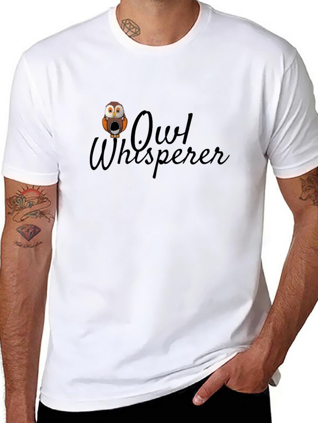 Owl Whisperer Graphic T-Shirt - Black