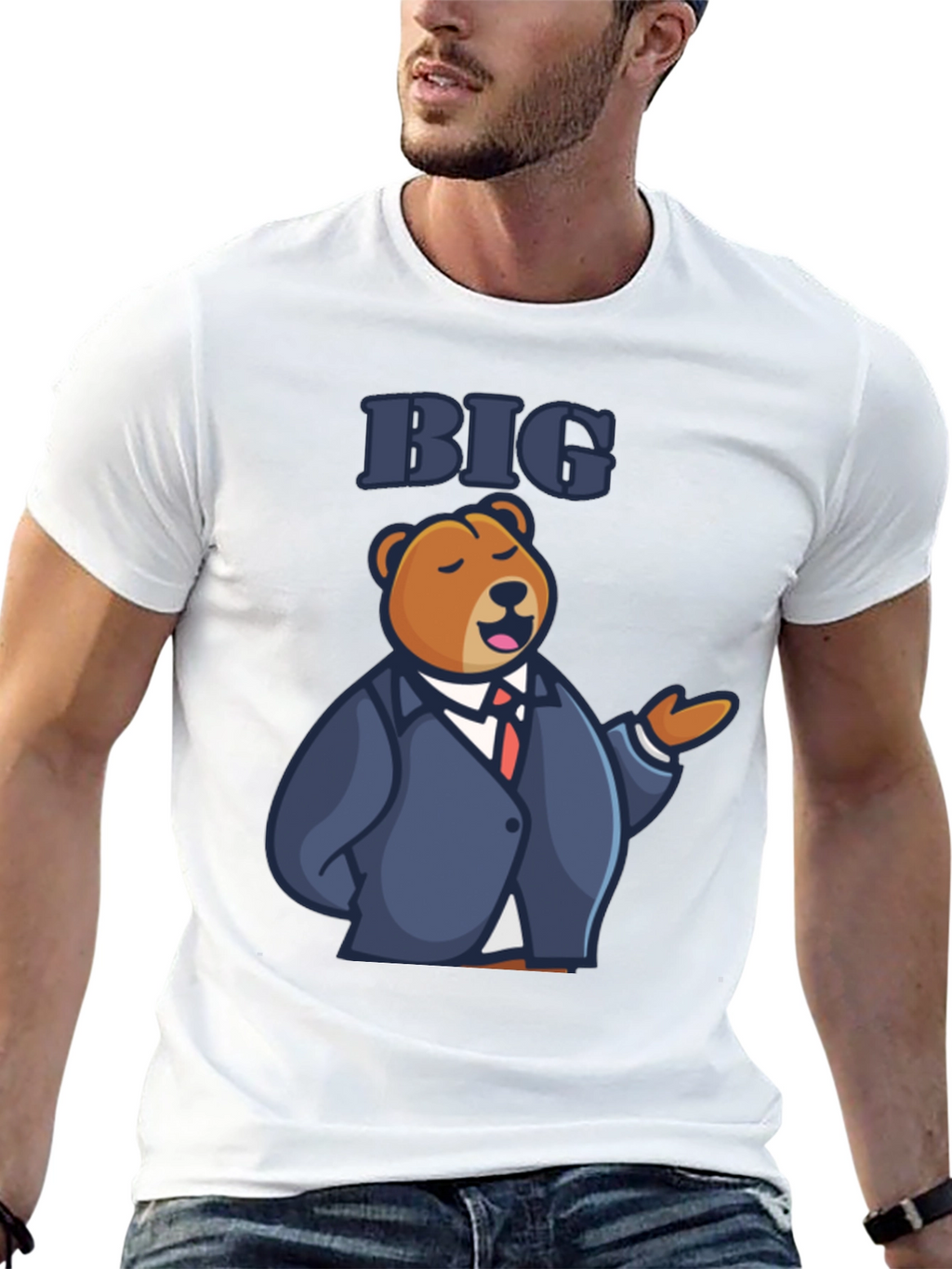 Big Bear T-Shirt - Funny Cartoon Graphic Tee