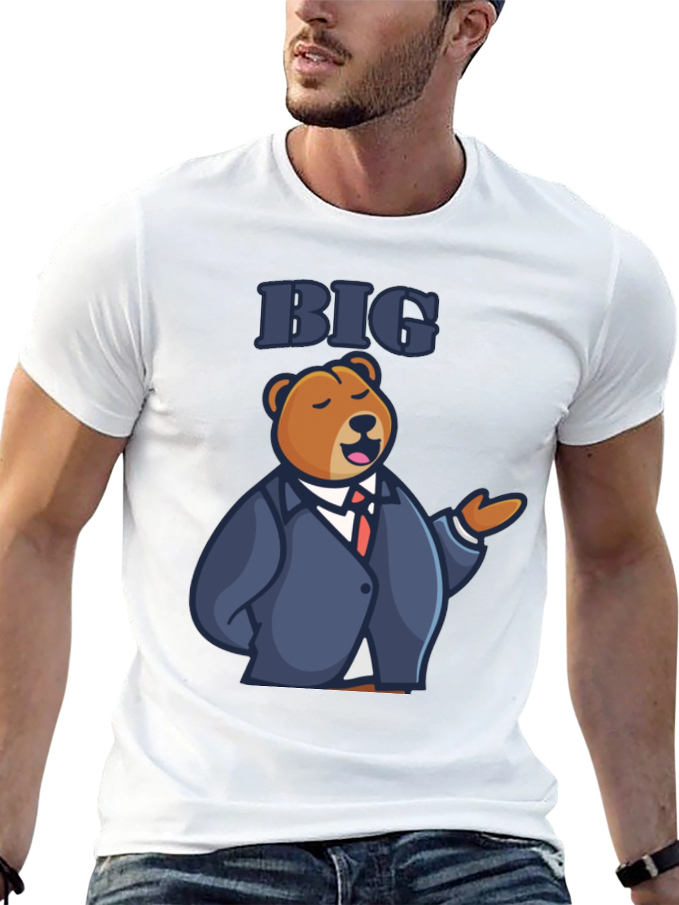 Big Bear T-Shirt - Funny Cartoon Graphic Tee
