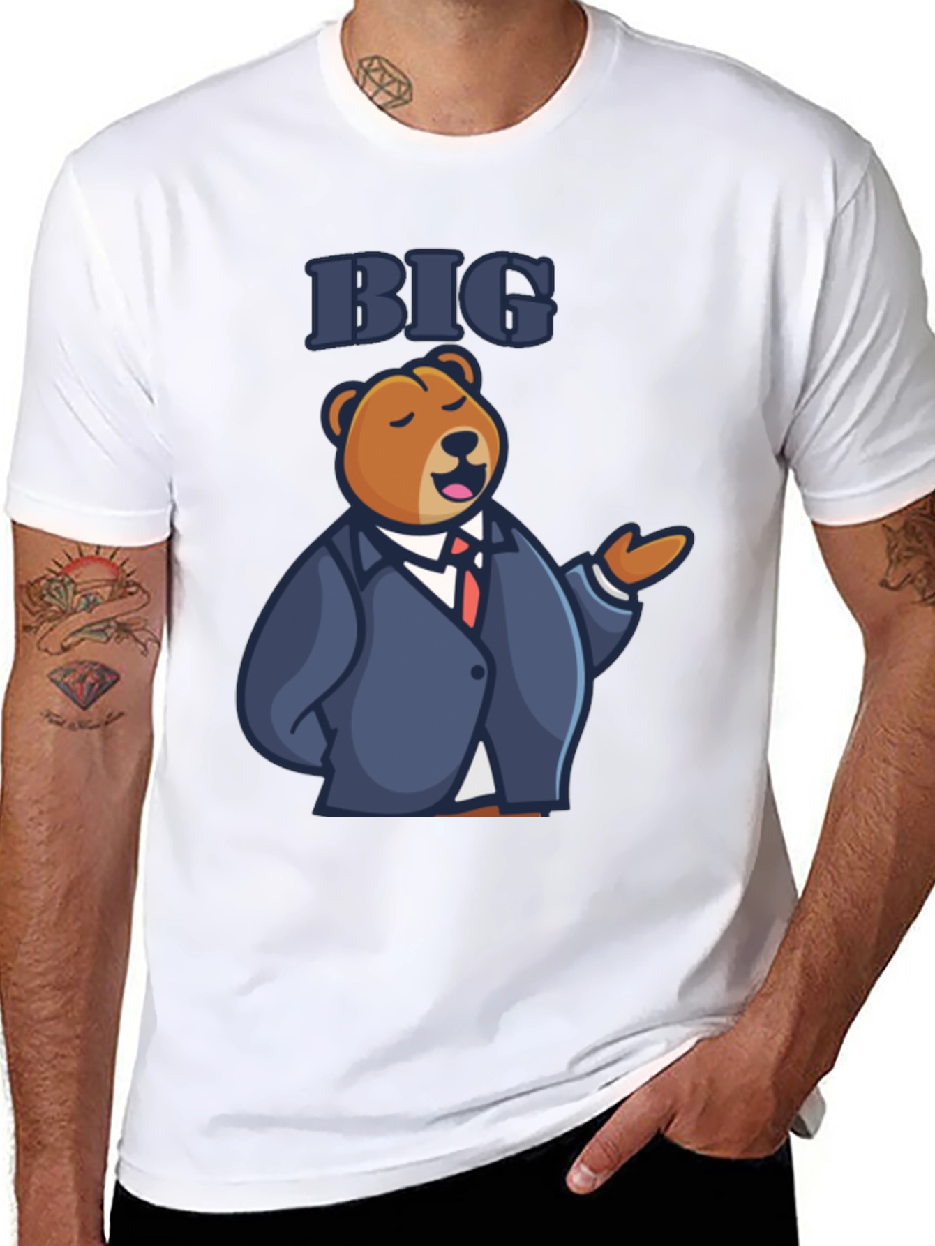 Big Bear T-Shirt - Funny Cartoon Graphic Tee
