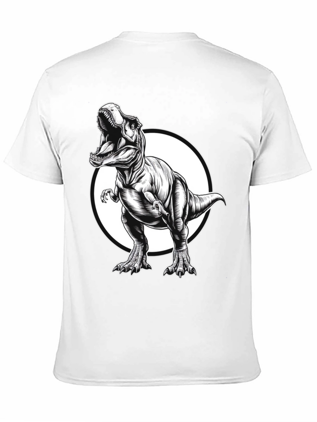 T-Rex Graphic Tee - Black Cotton Dinosaur Shirt