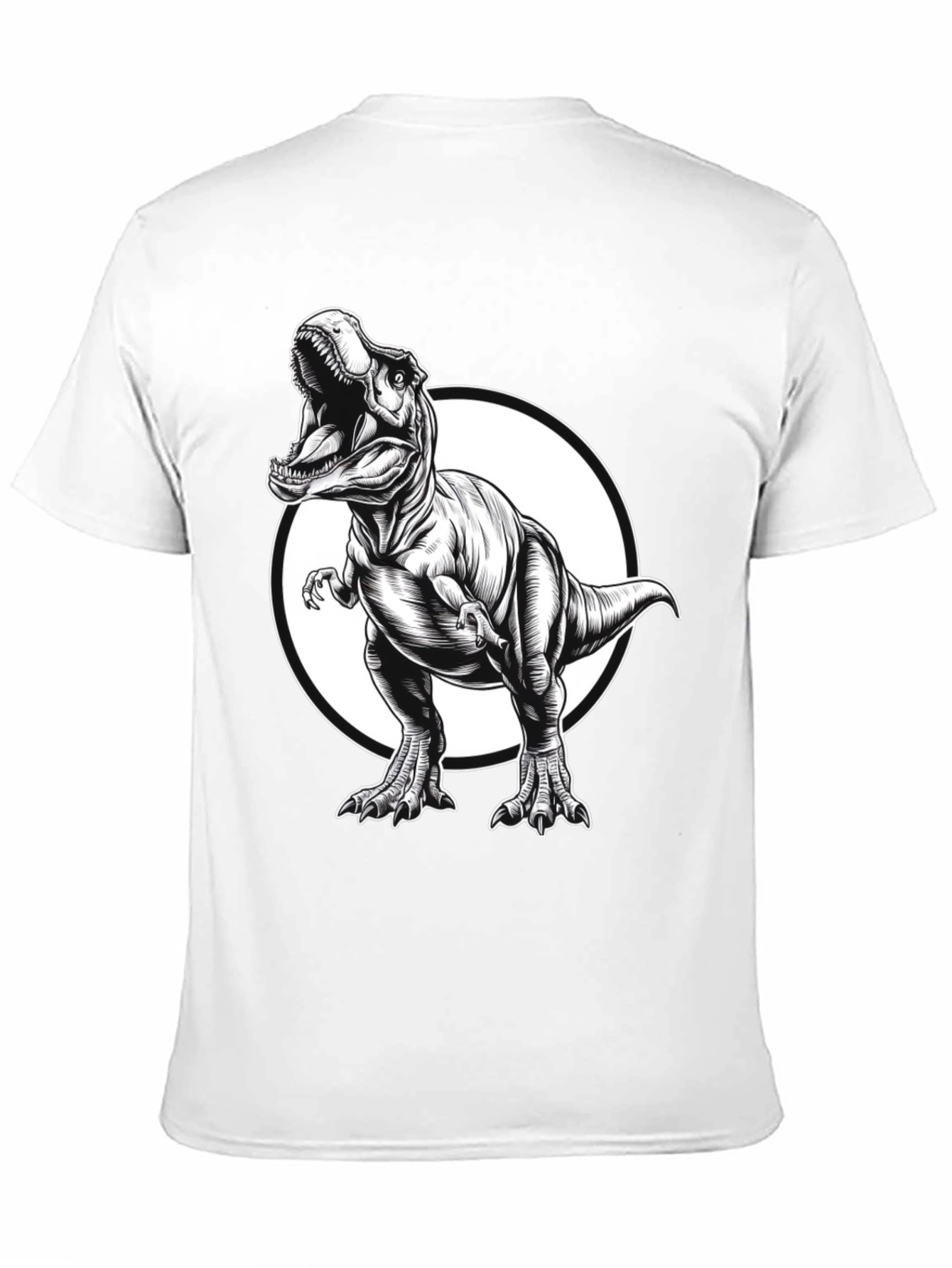 T-Rex Graphic Tee - Black Cotton Dinosaur Shirt