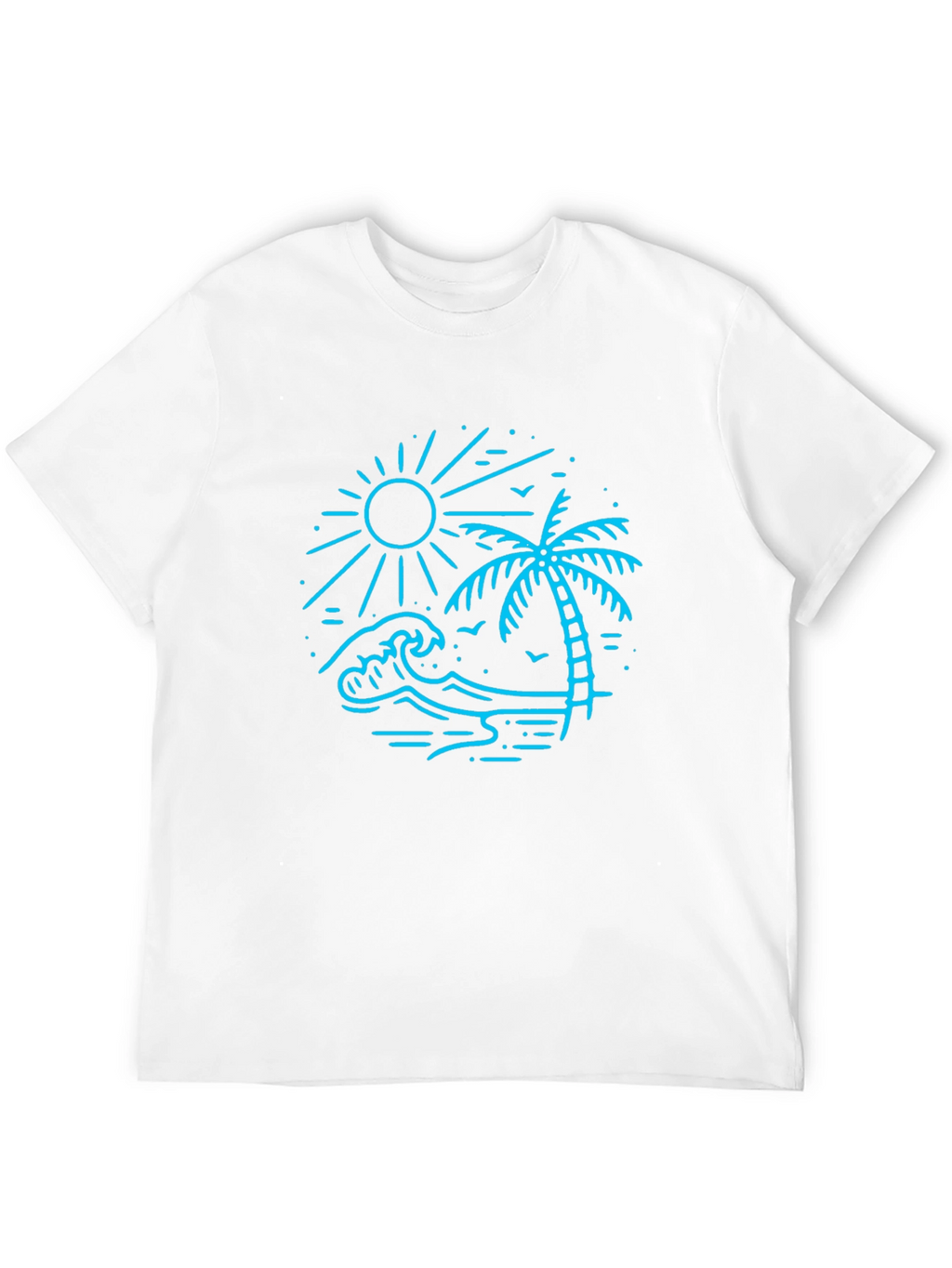 Black Beach Scene Graphic Tee