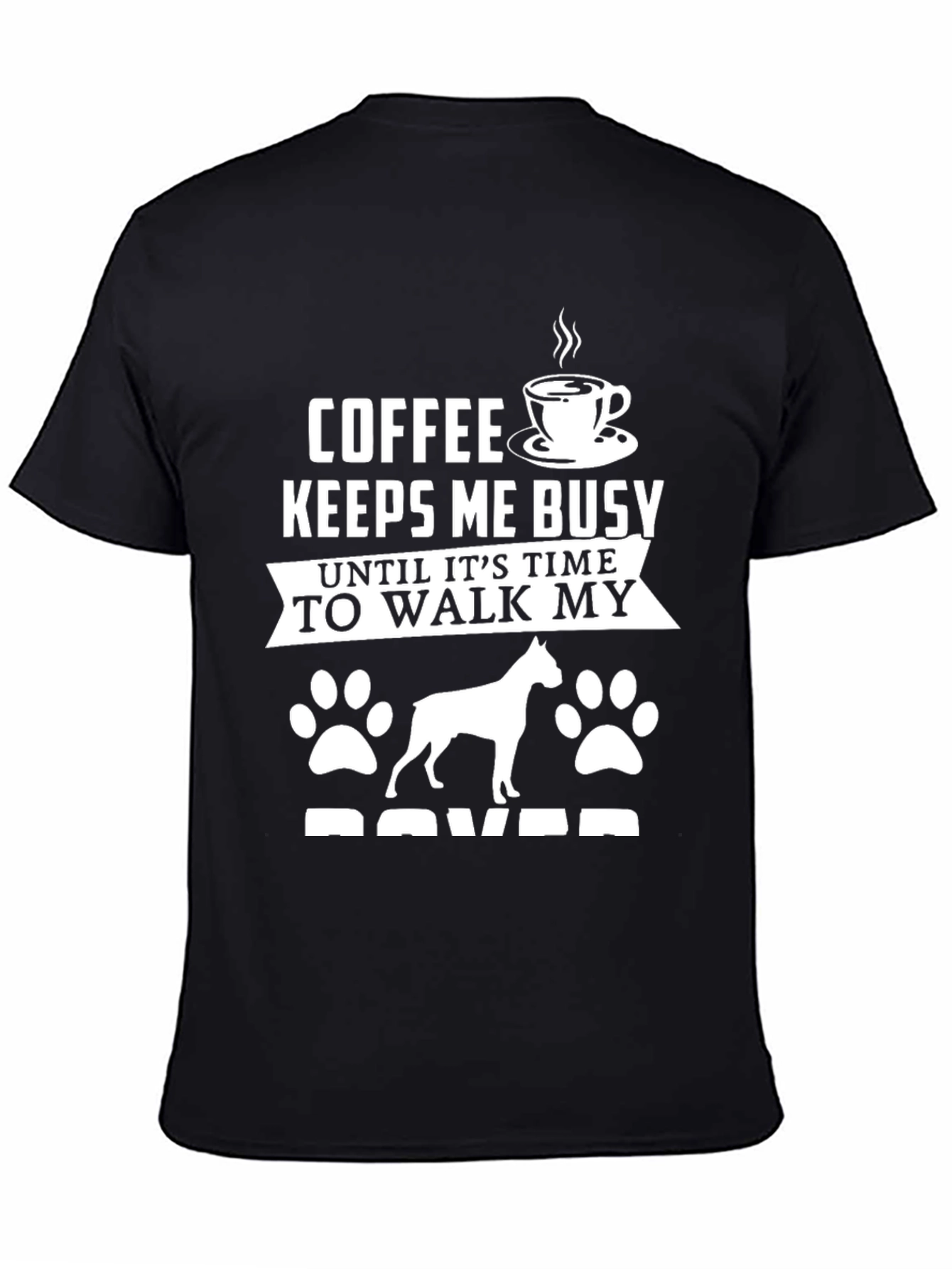 Coffee and Dog T-Shirt - Boxer Lover Tee