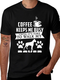 Coffee and Dog T-Shirt - Boxer Lover Tee