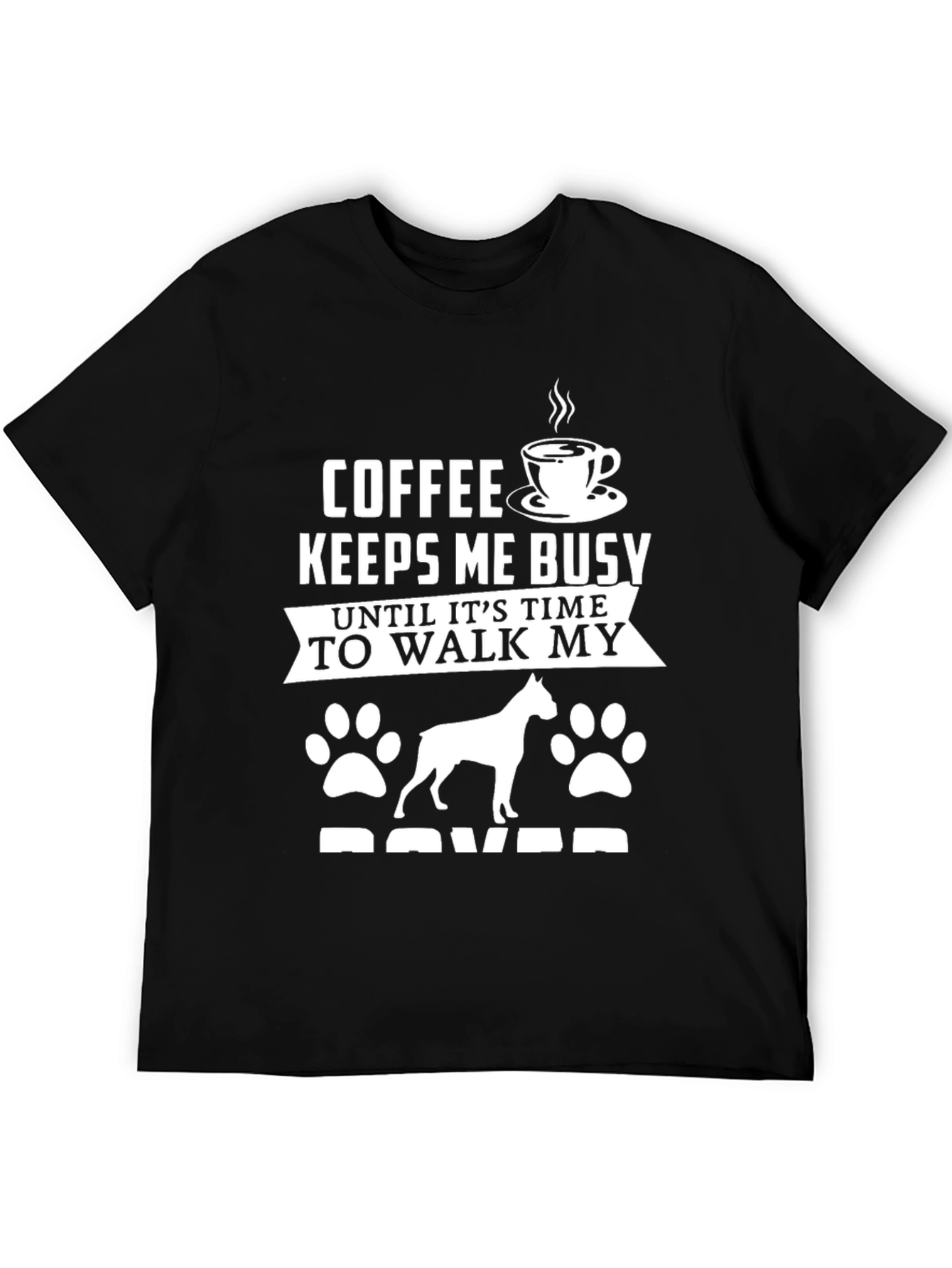 Coffee and Dog T-Shirt - Boxer Lover Tee