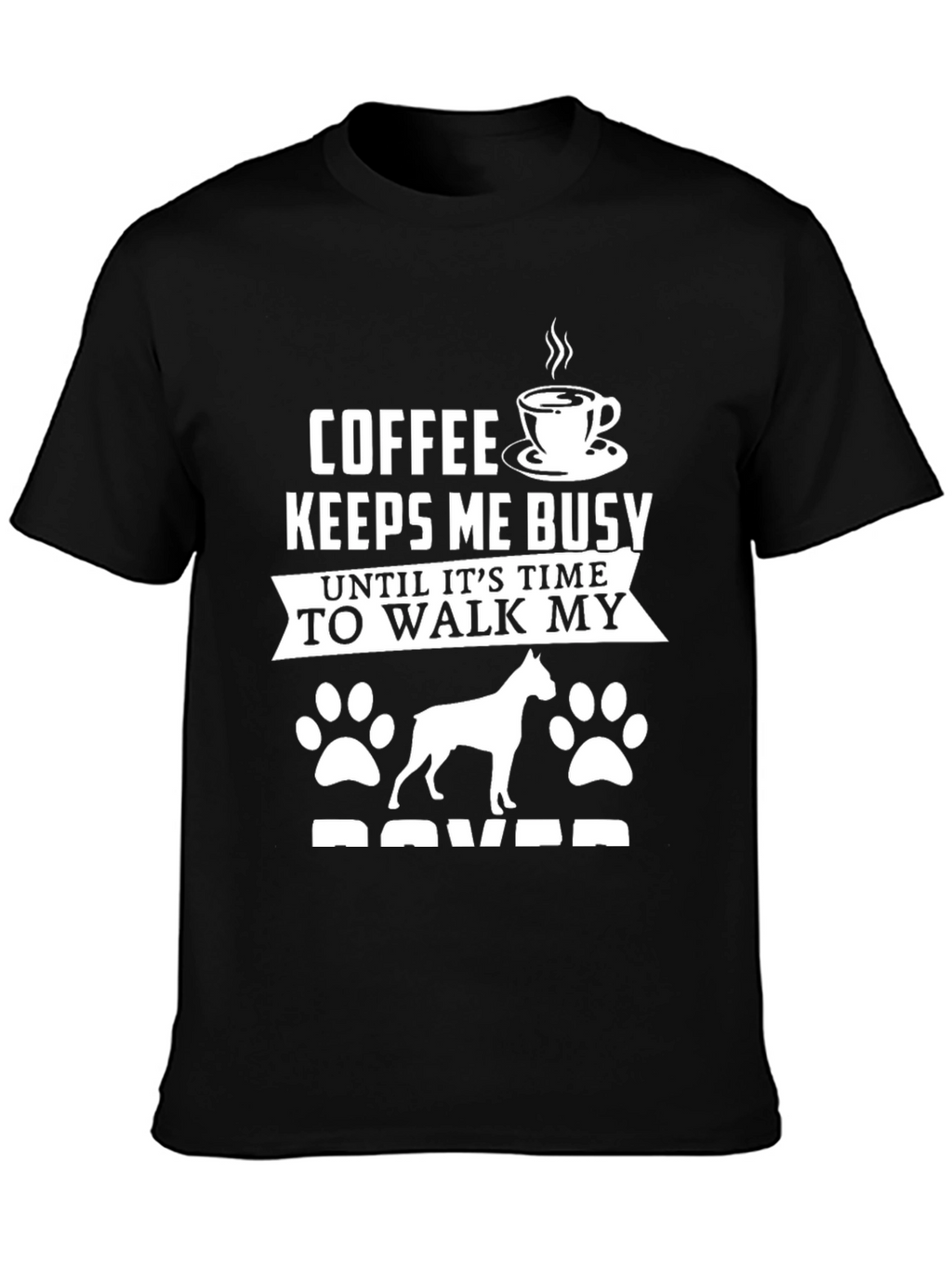 Coffee and Dog T-Shirt - Boxer Lover Tee