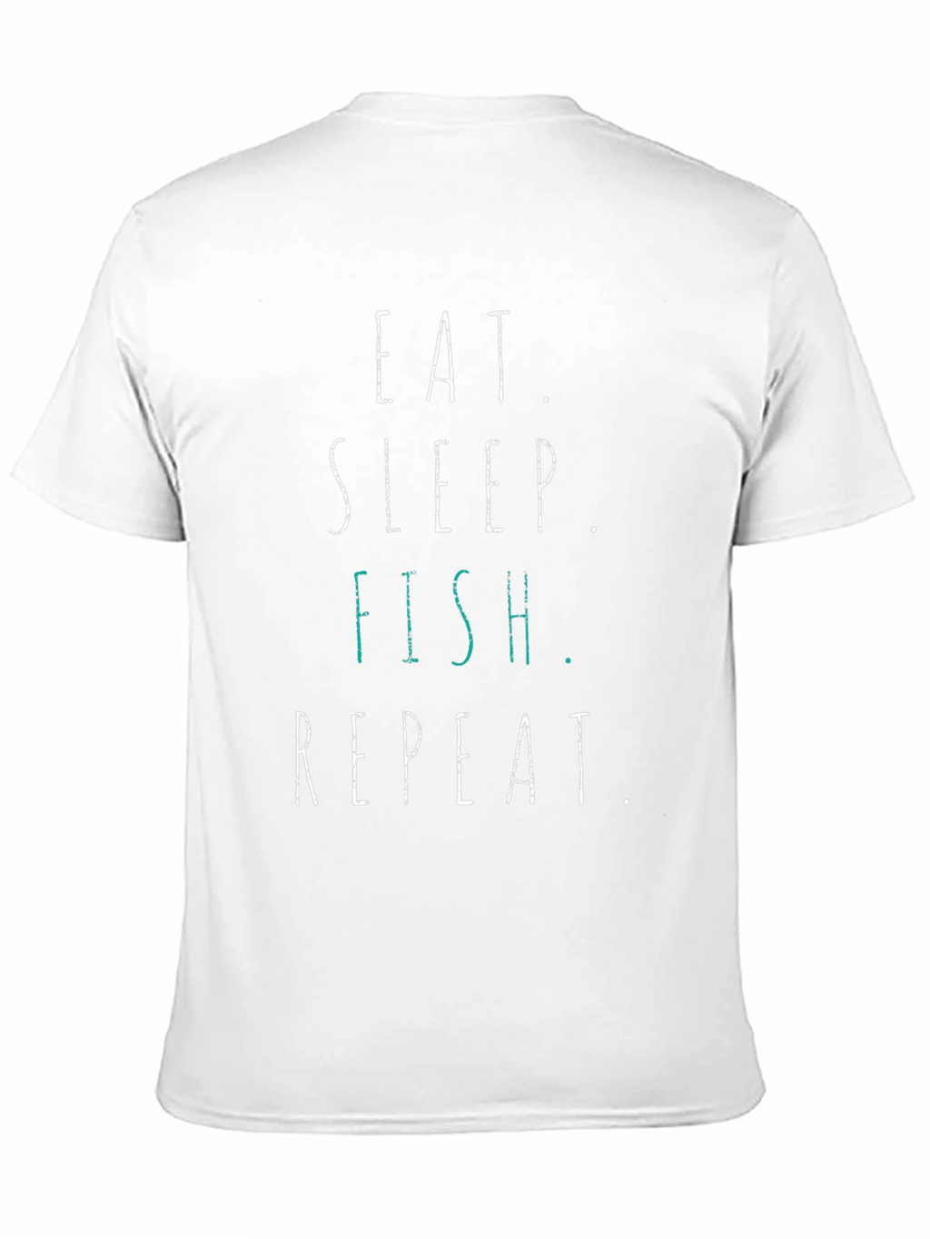 Eat Sleep Fish Repeat Black Graphic T-Shirt