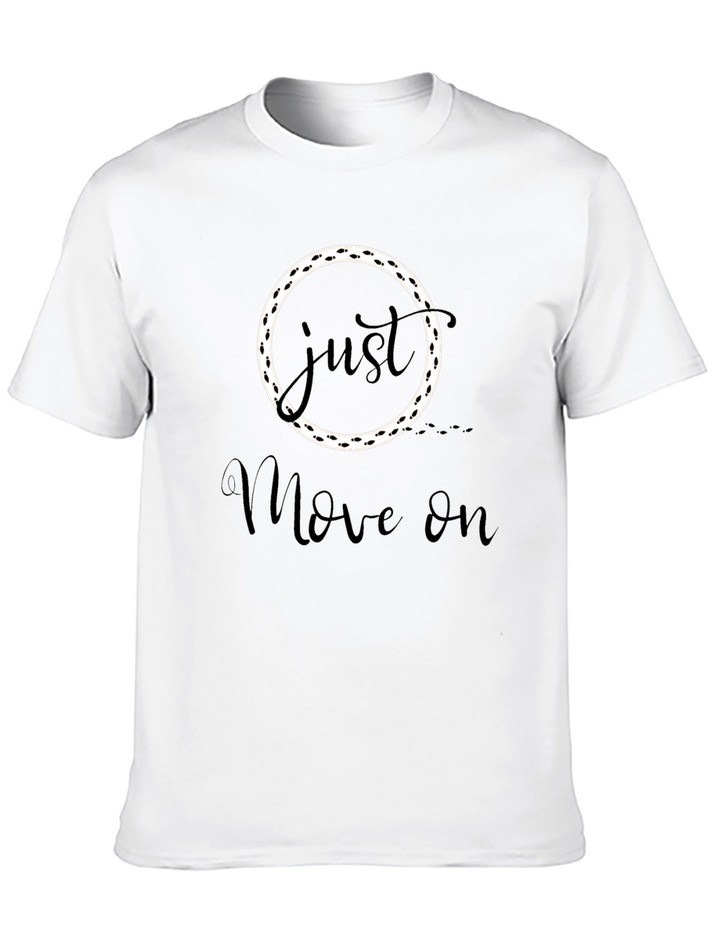 Just Move On Black Graphic Tee