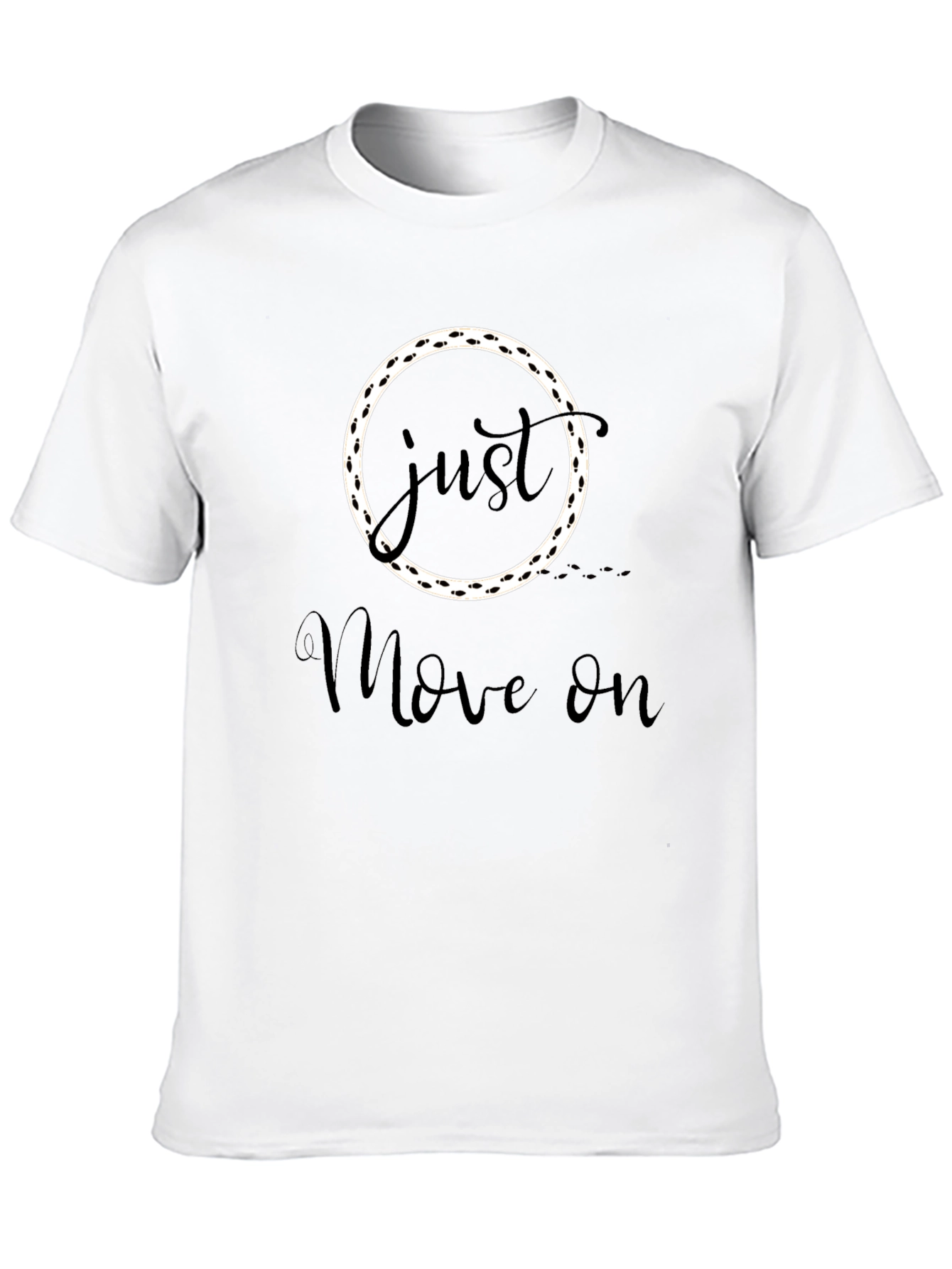Just Move On Black Graphic Tee