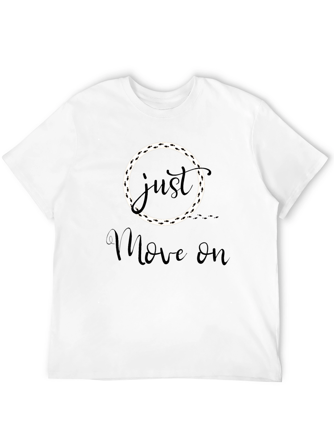 Just Move On Black Graphic Tee