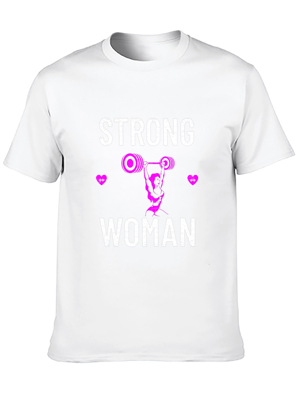 Strong Woman Graphic T-Shirt - Weightlifting Design