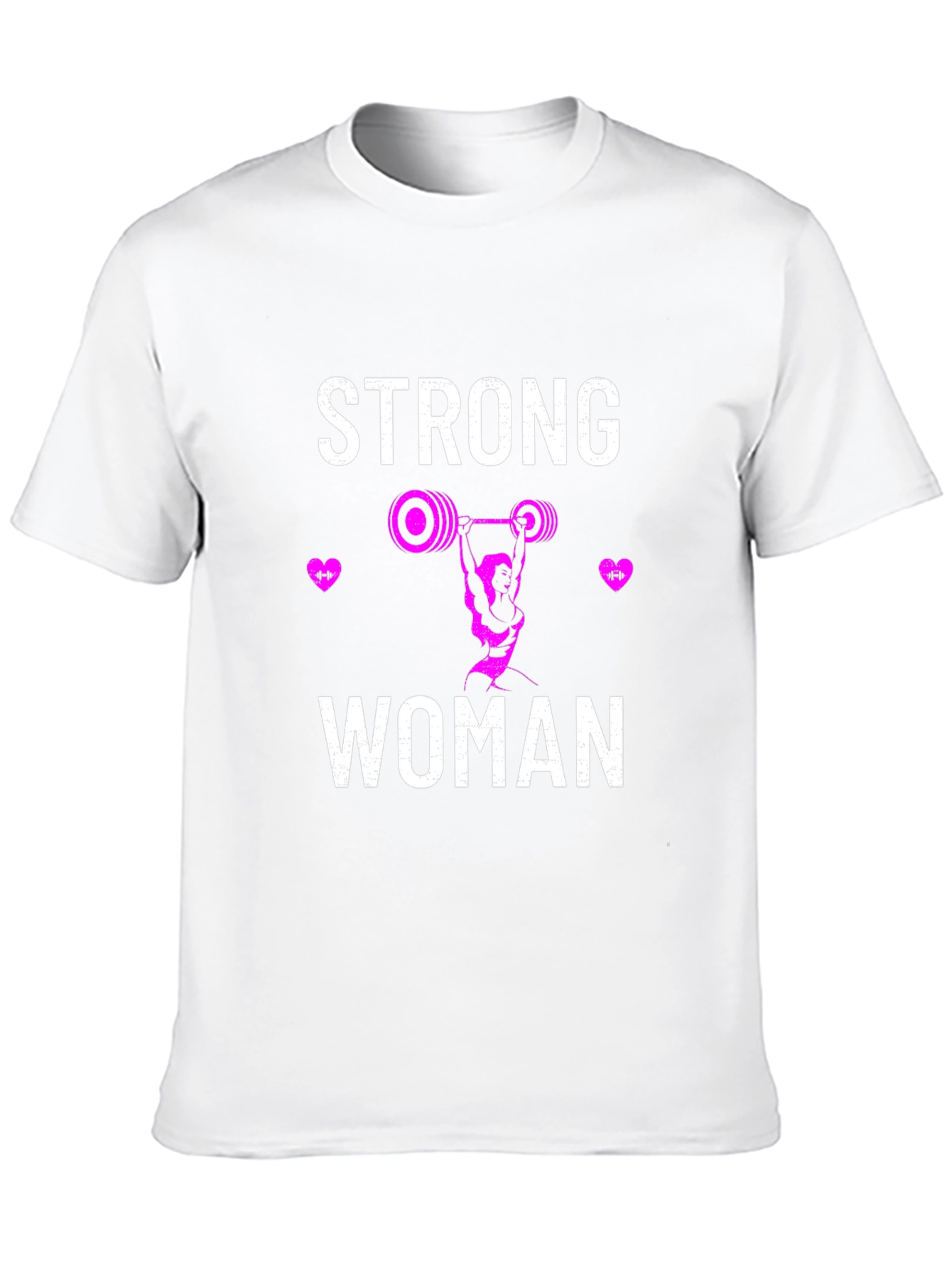 Strong Woman Graphic T-Shirt - Weightlifting Design