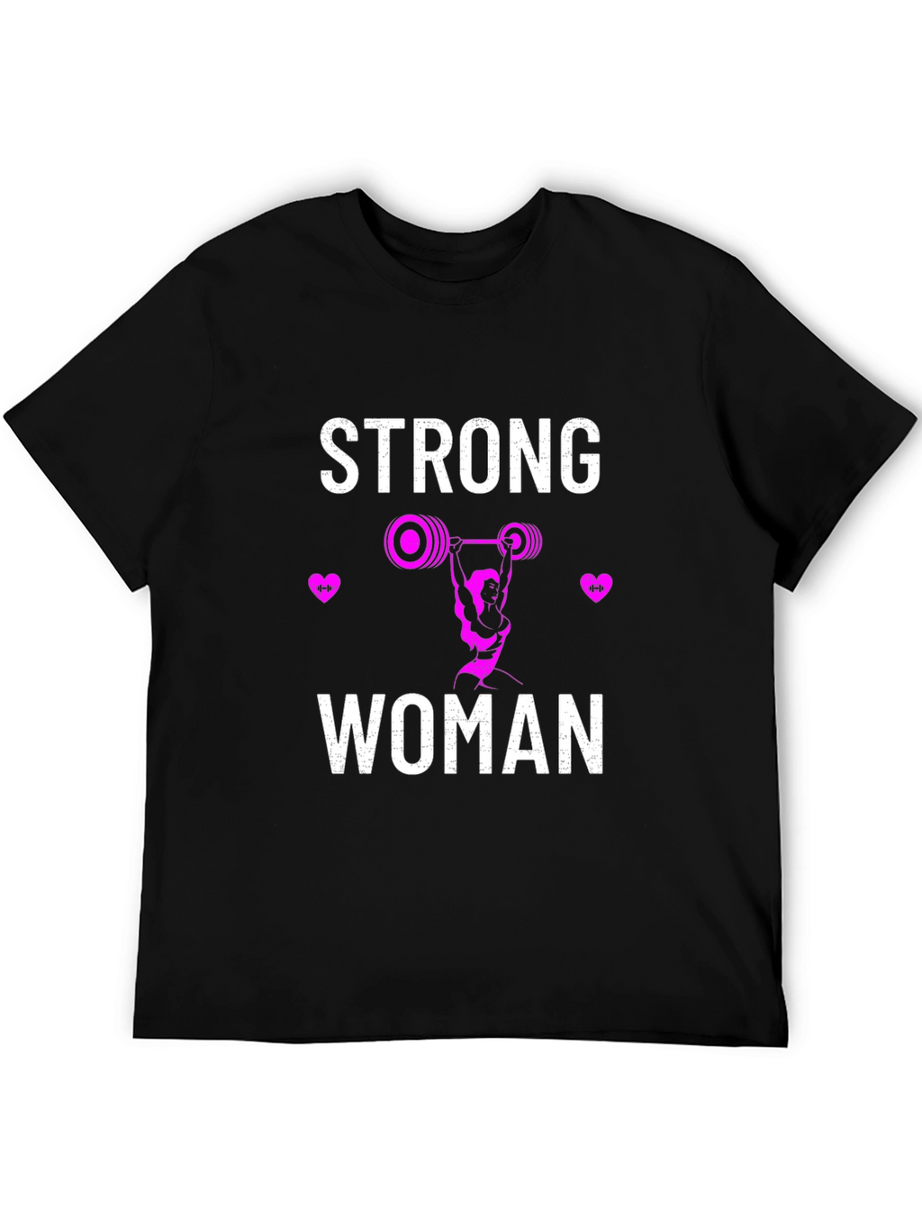 Strong Woman Graphic T-Shirt - Weightlifting Design