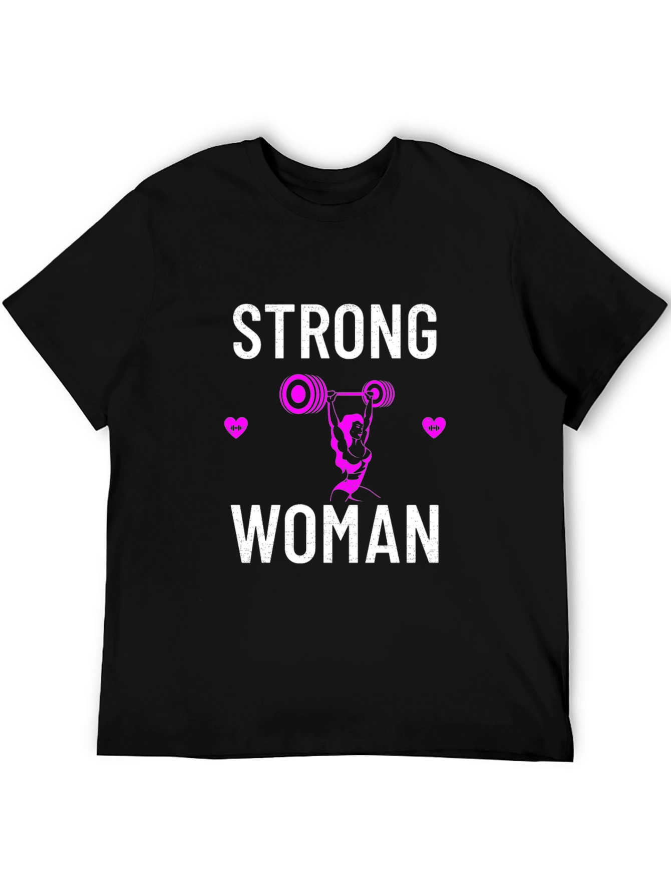 Strong Woman Graphic T-Shirt - Weightlifting Design