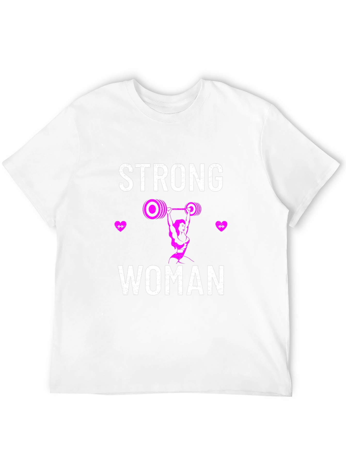 Strong Woman Graphic T-Shirt - Weightlifting Design