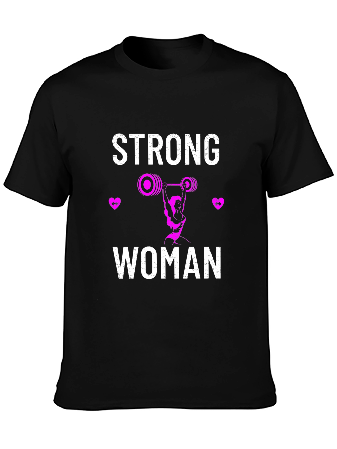 Strong Woman Graphic T-Shirt - Weightlifting Design