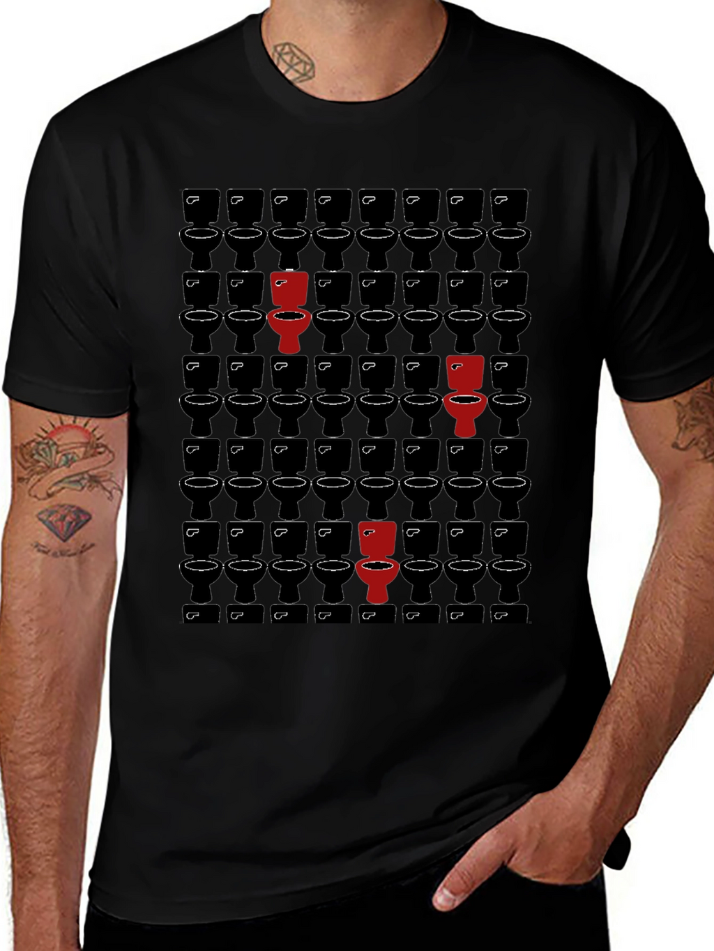 Unique Toilet Pattern T-Shirt