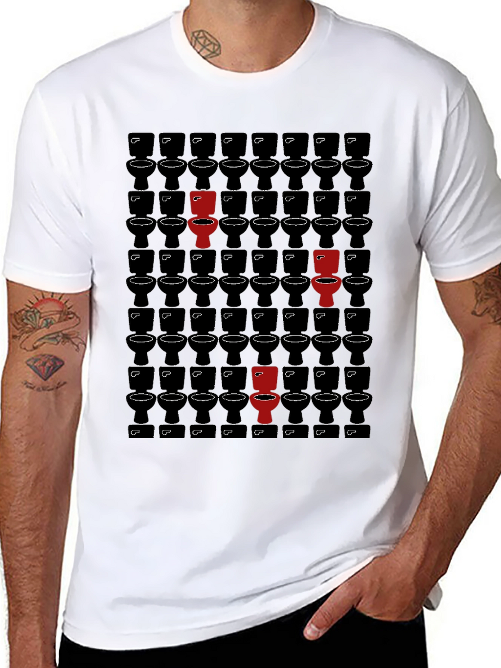 Unique Toilet Pattern T-Shirt
