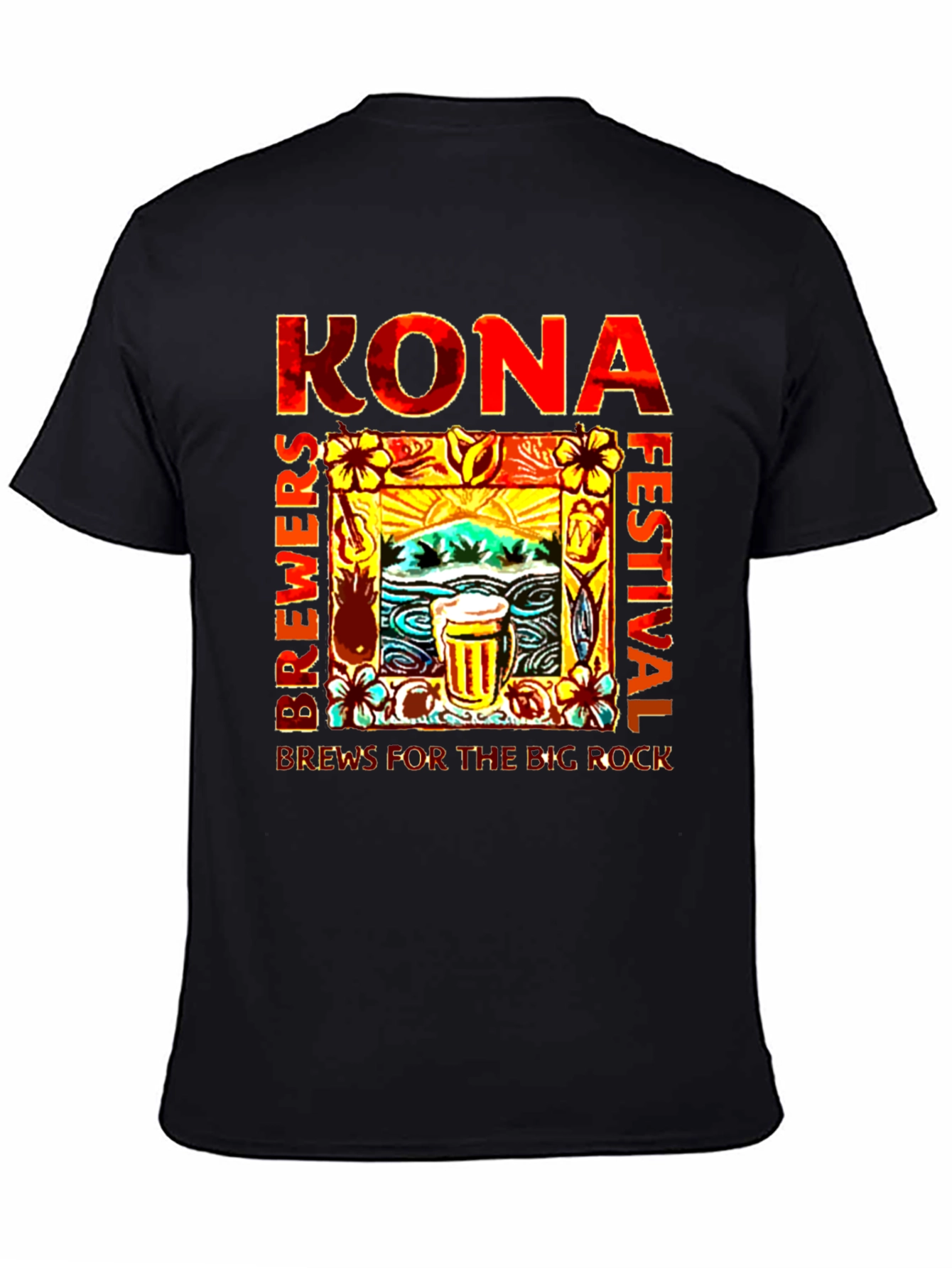 Kona Brewers Festival Graphic T-Shirt - Brews for the Big Rock