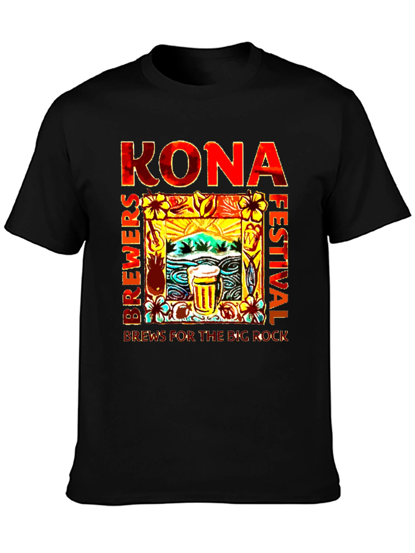 Kona Brewers Festival Graphic T-Shirt - Brews for the Big Rock