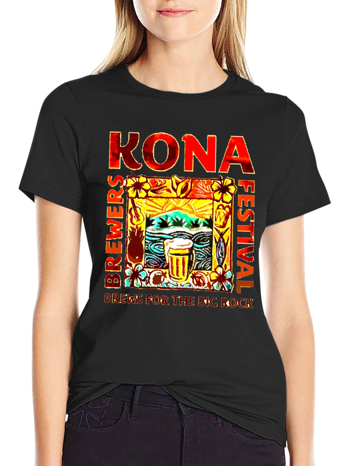 Kona Brewers Festival Graphic T-Shirt - Brews for the Big Rock