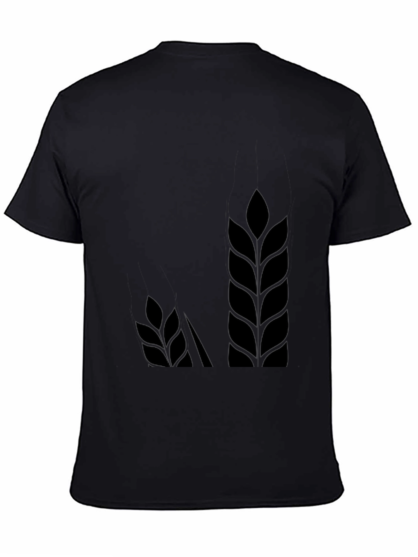 Wheat Graphic Black T-Shirt - Soft Cotton Blend