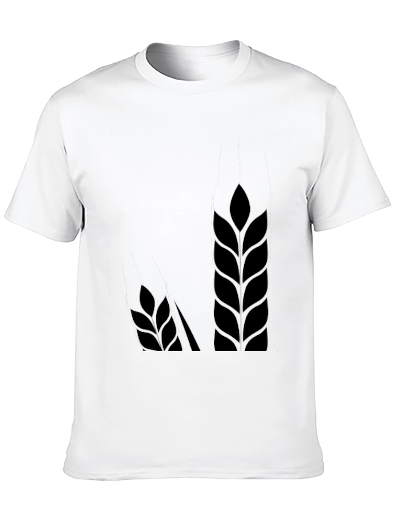 Wheat Graphic Black T-Shirt - Soft Cotton Blend