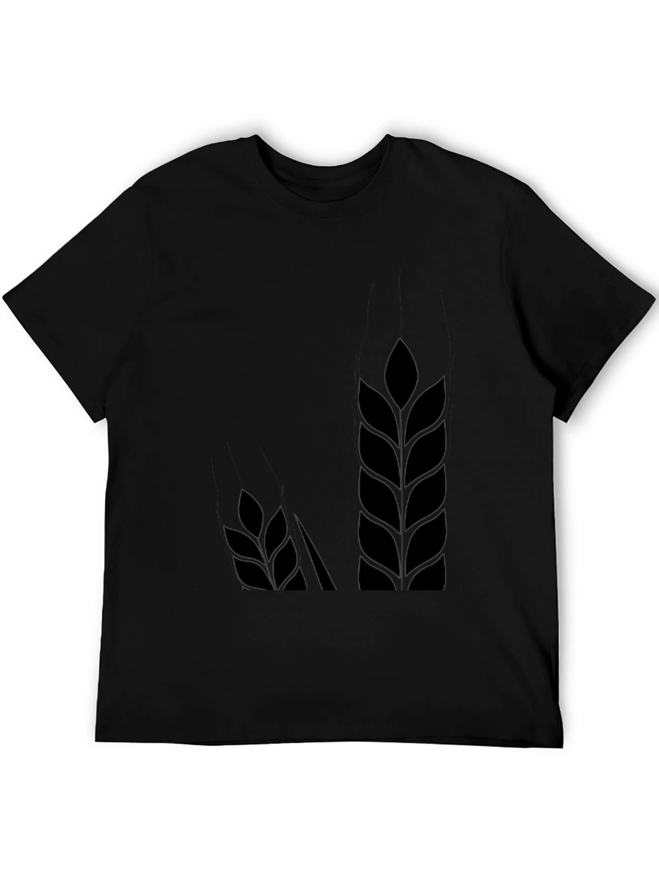 Wheat Graphic Black T-Shirt - Soft Cotton Blend