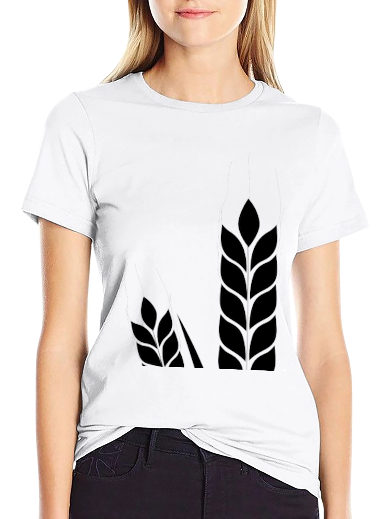 Wheat Graphic Black T-Shirt - Soft Cotton Blend