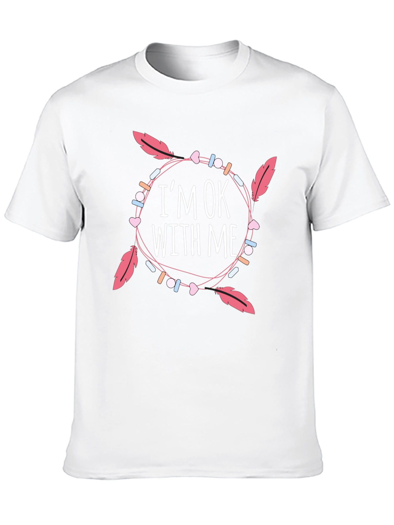 Im OK With Me Graphic Print Black T-Shirt