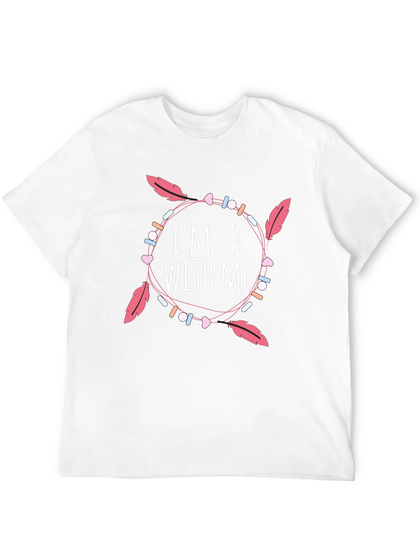 Im OK With Me Graphic Print Black T-Shirt